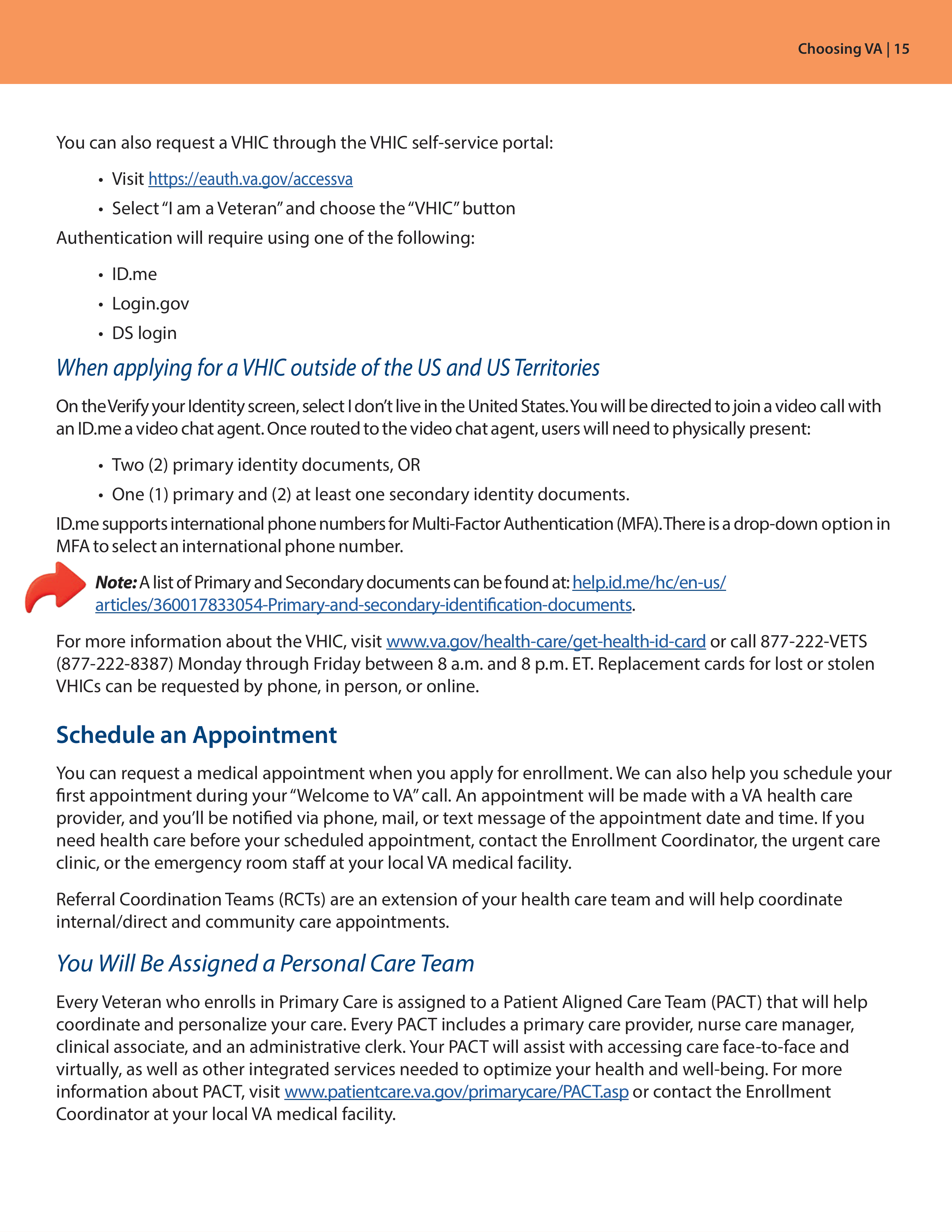 VA Veterans Health Benefits Handbook — page 17