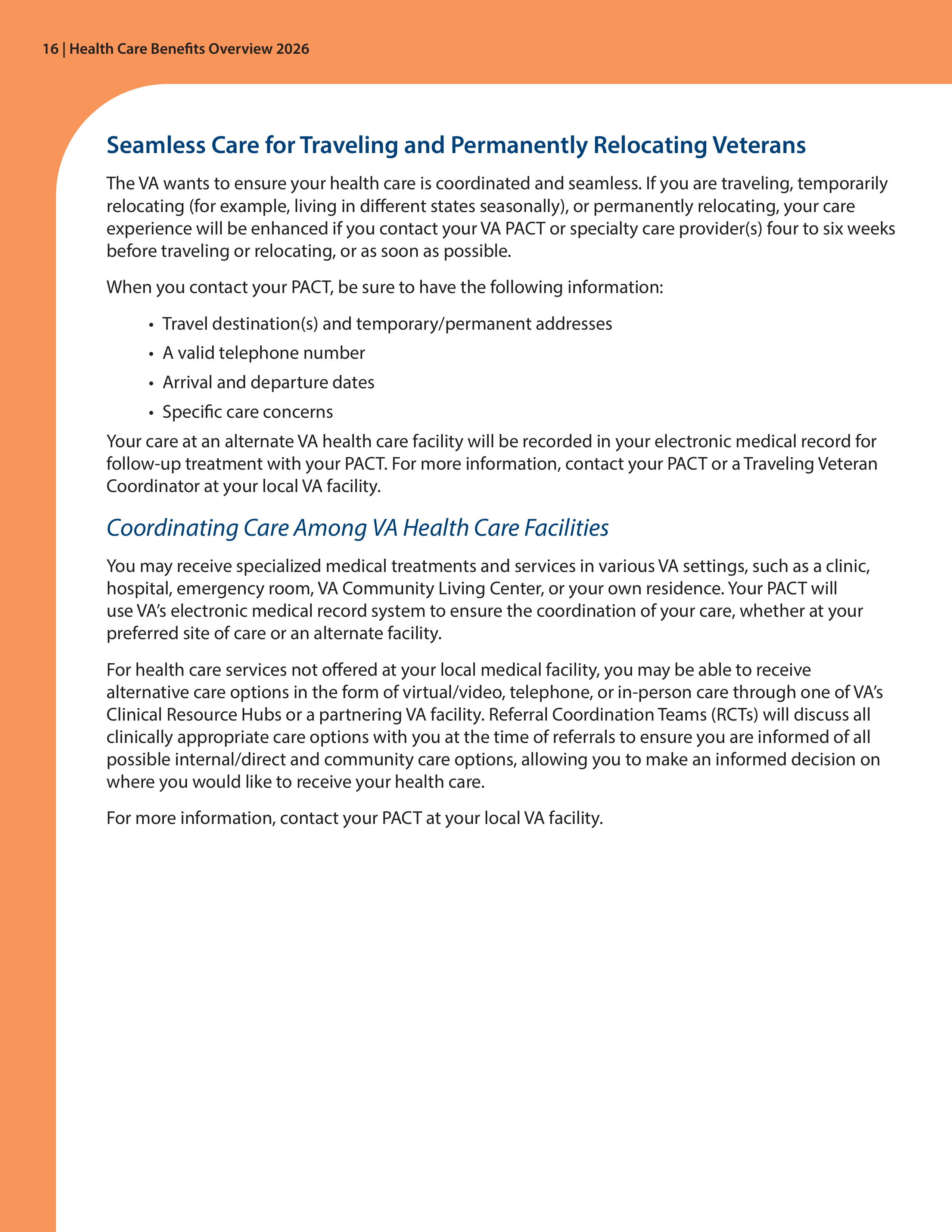VA Veterans Health Benefits Handbook — page 18