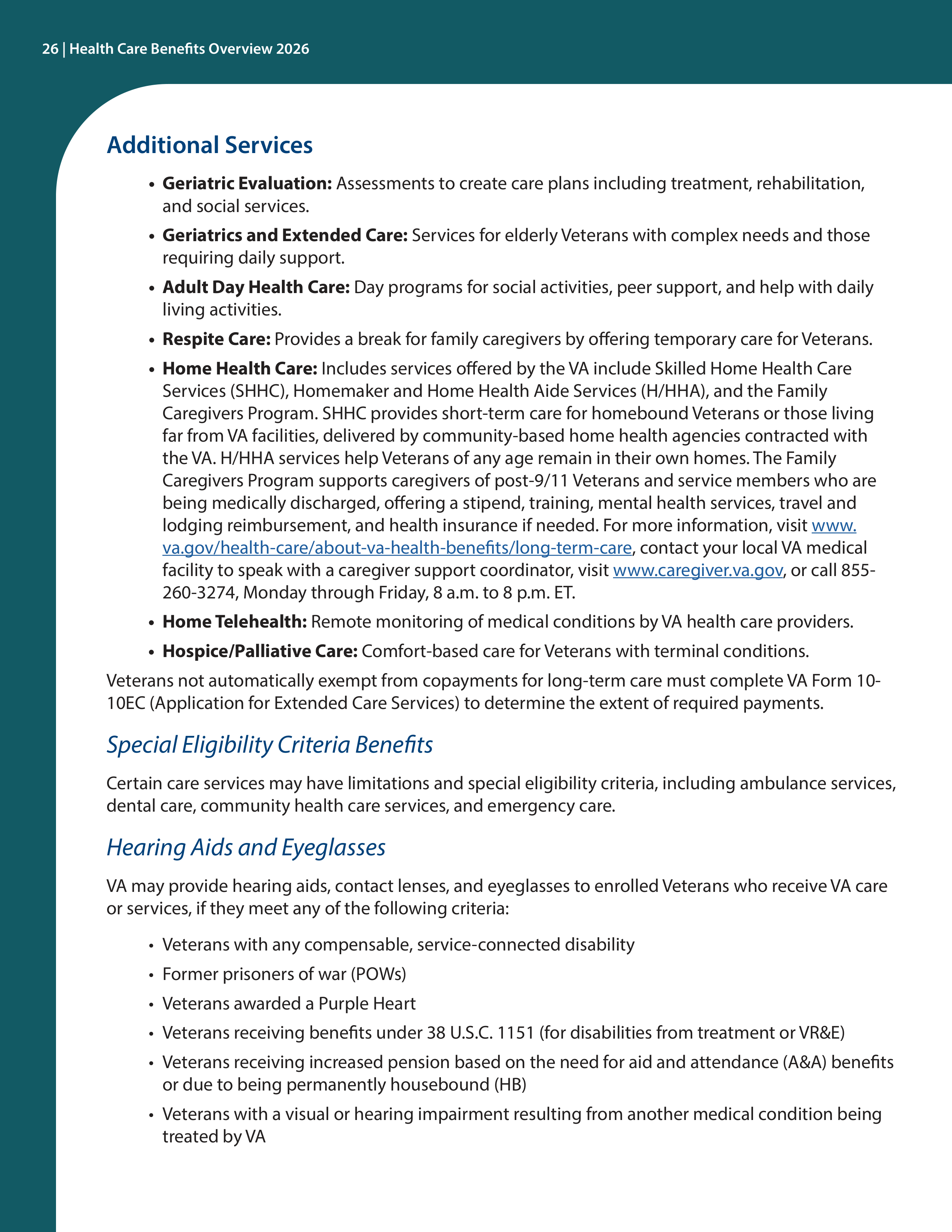 VA Veterans Health Benefits Handbook — page 28