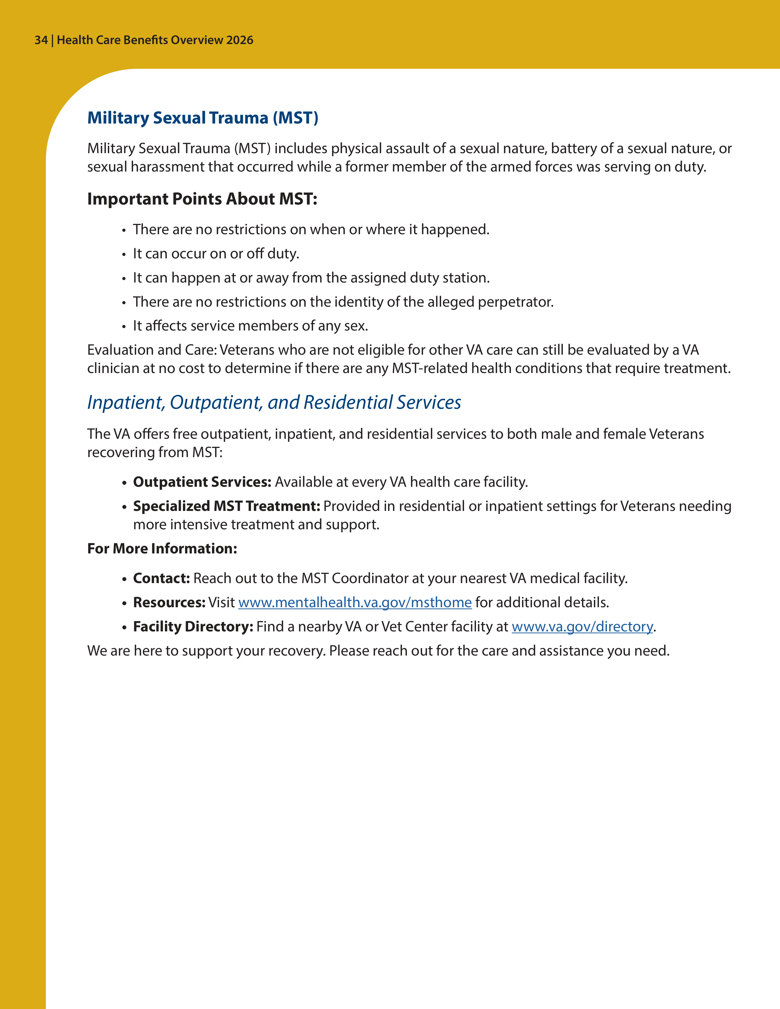 VA Veterans Health Benefits Handbook — page 36