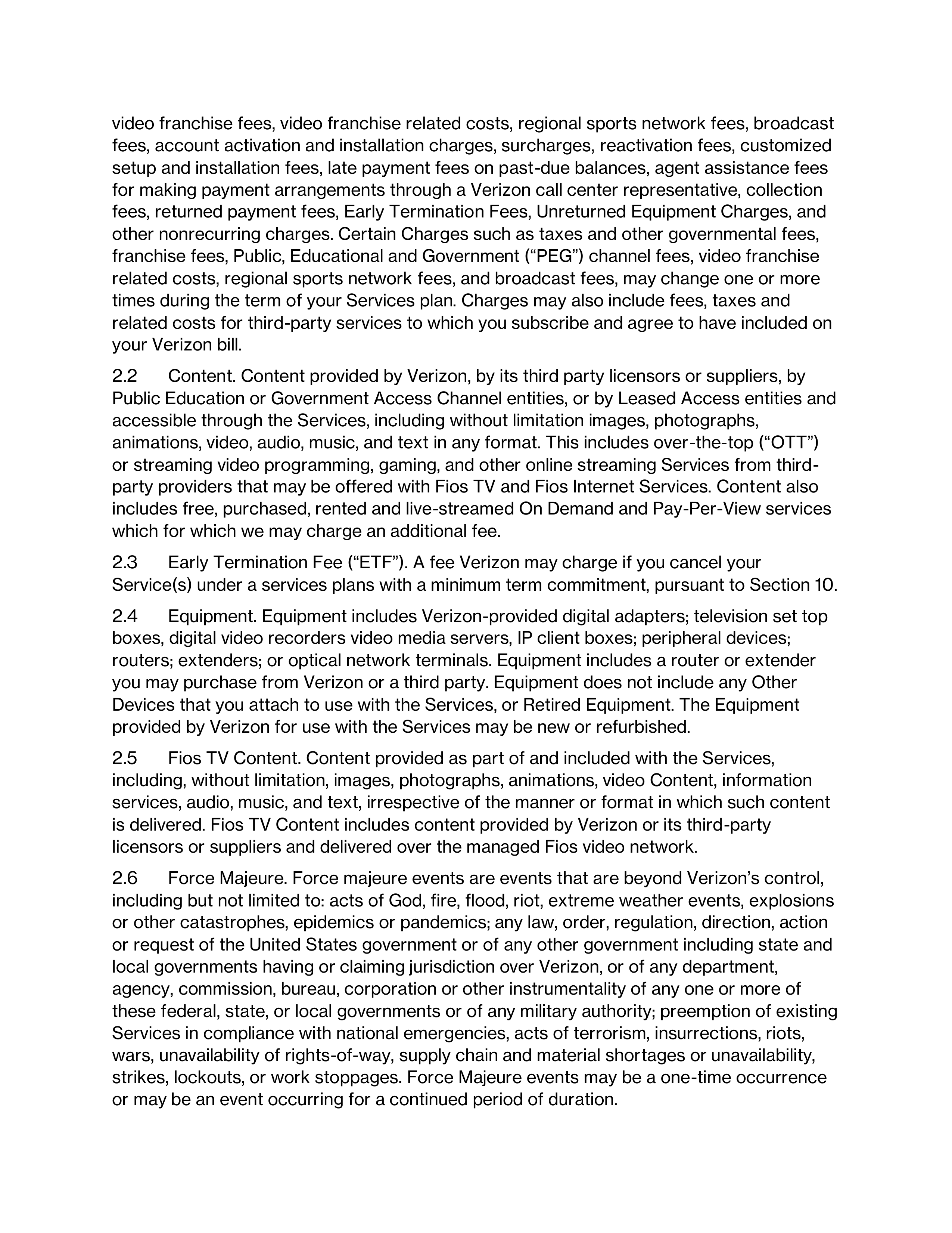 VERIZON CUSTOMER AGREEMENT — page 2