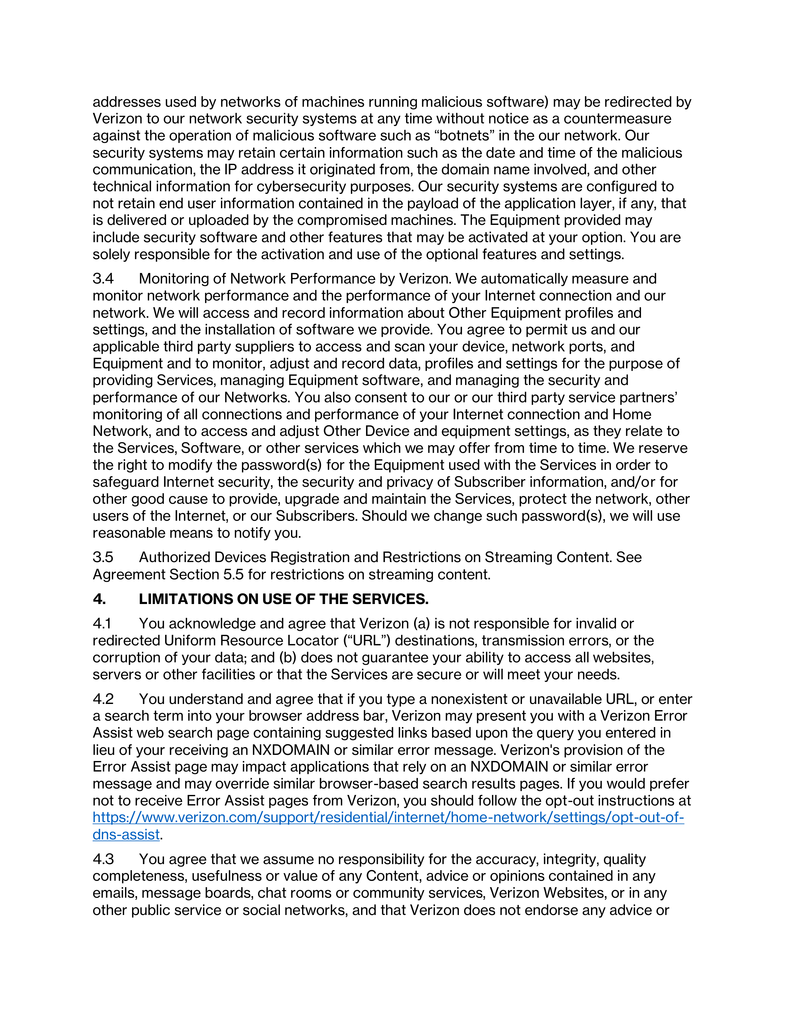 VERIZON CUSTOMER AGREEMENT — page 29