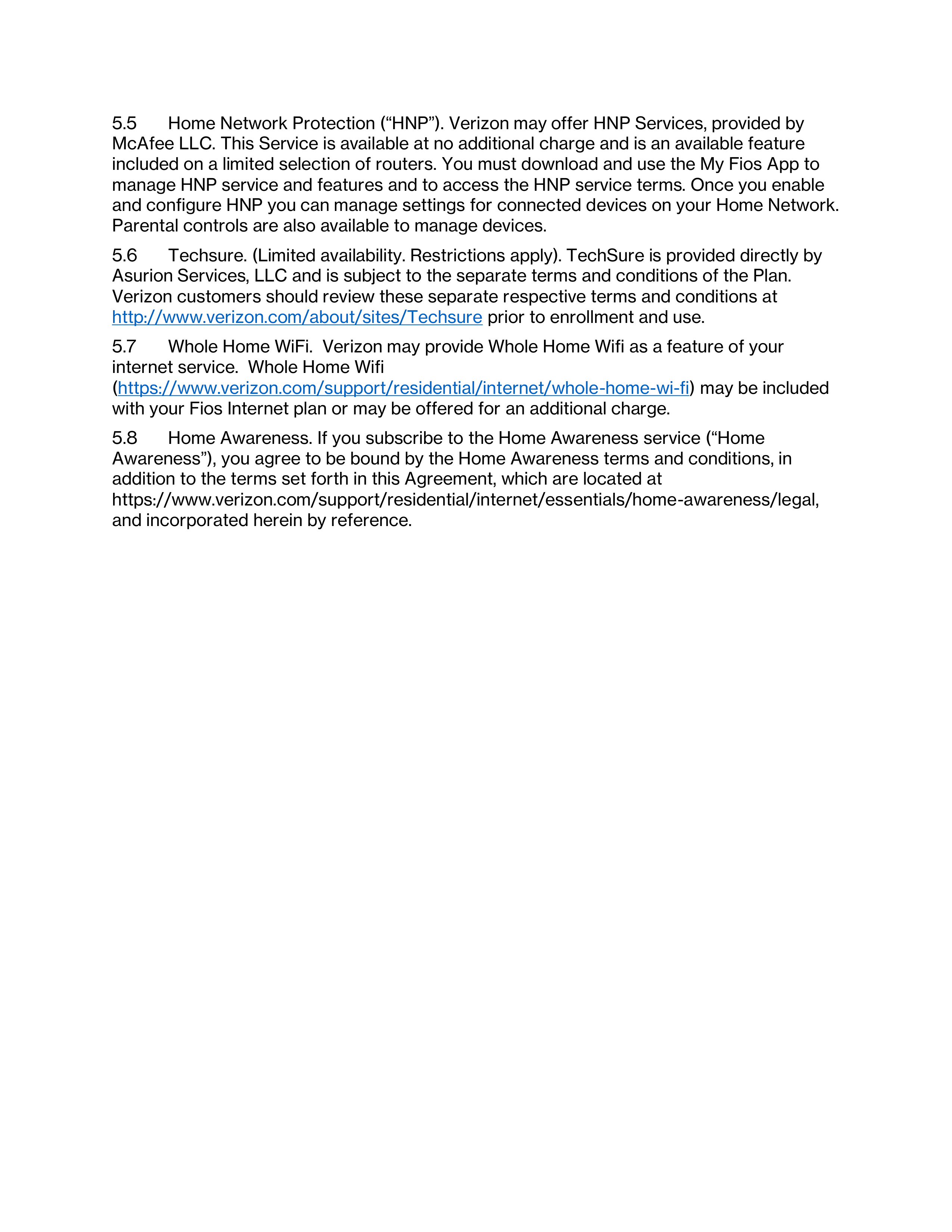 VERIZON CUSTOMER AGREEMENT — page 31
