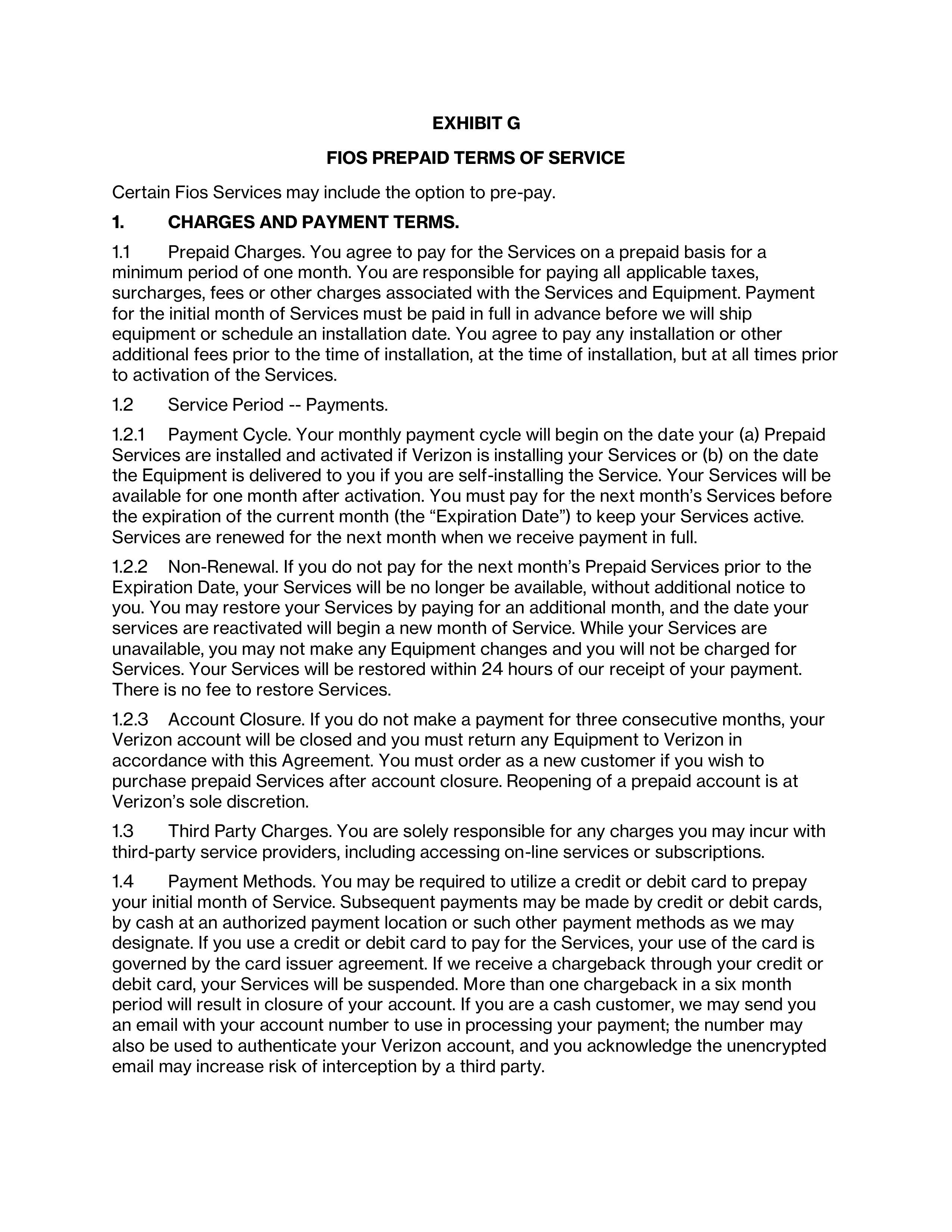 VERIZON CUSTOMER AGREEMENT — page 39