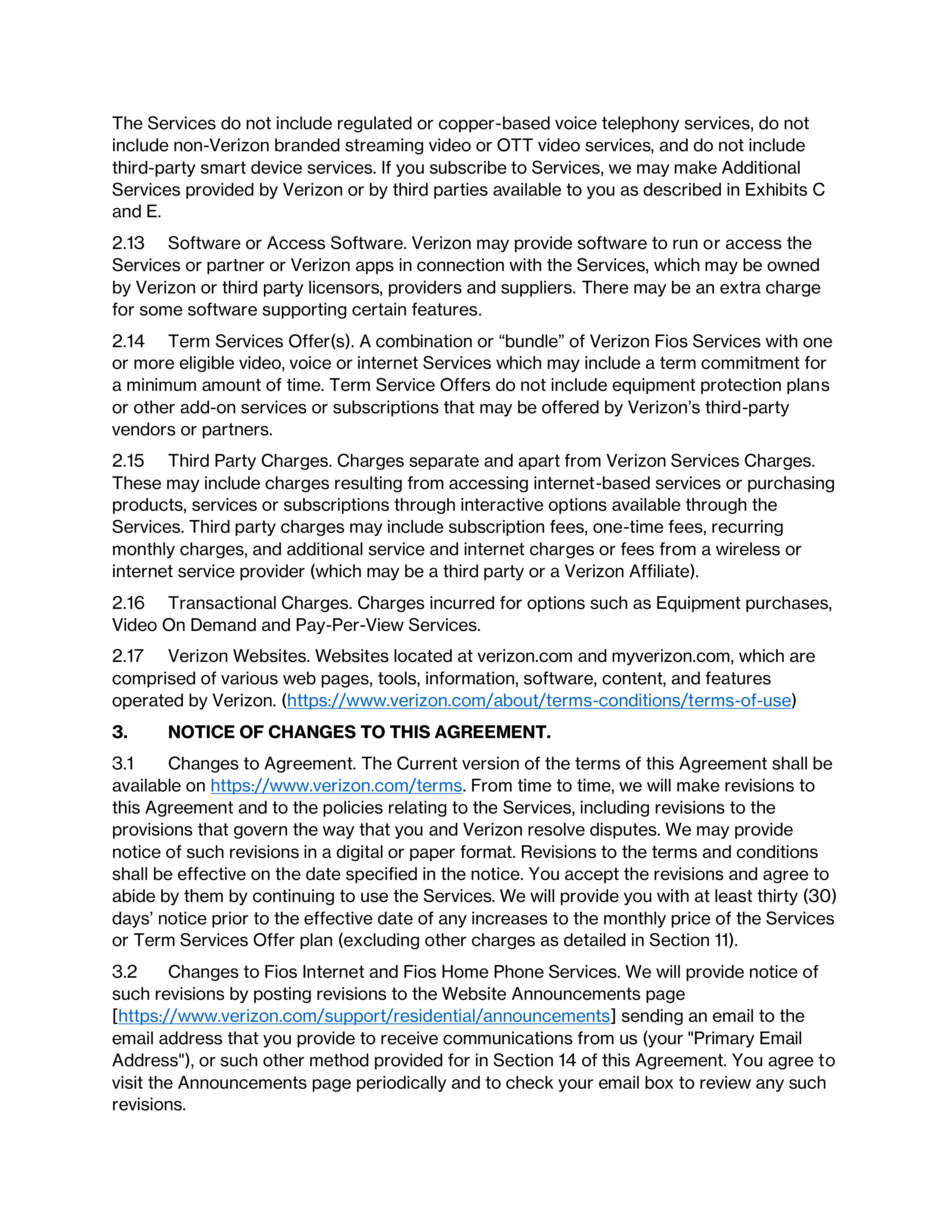 VERIZON CUSTOMER AGREEMENT — page 4