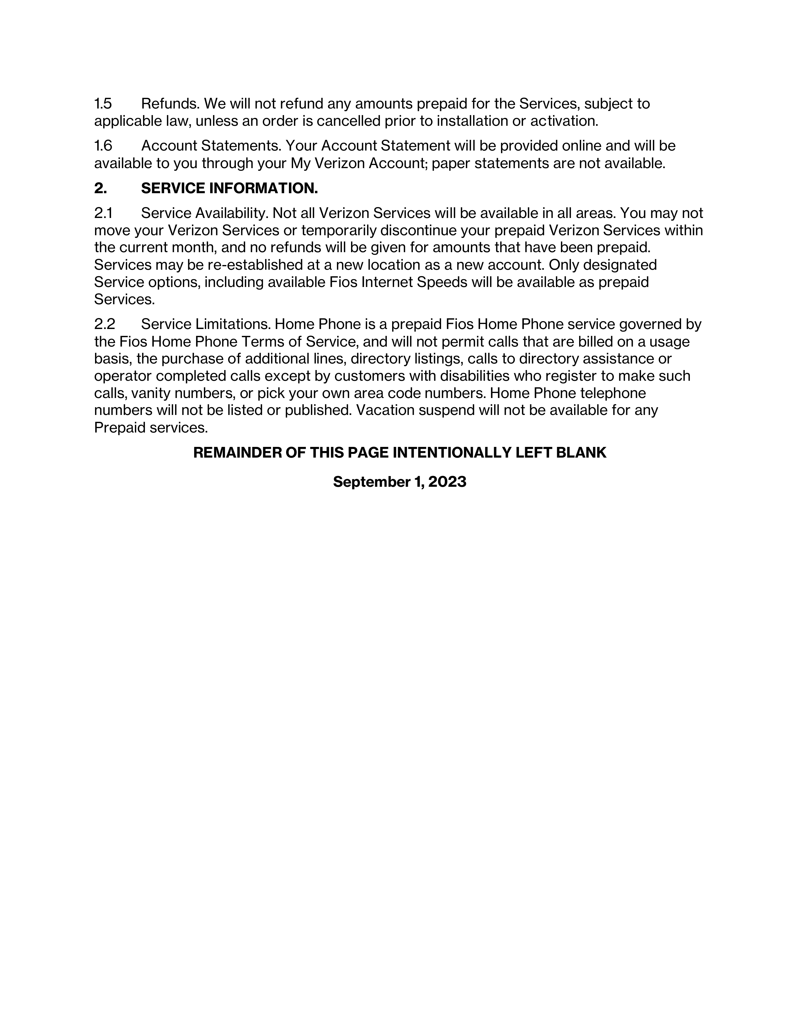 VERIZON CUSTOMER AGREEMENT — page 40