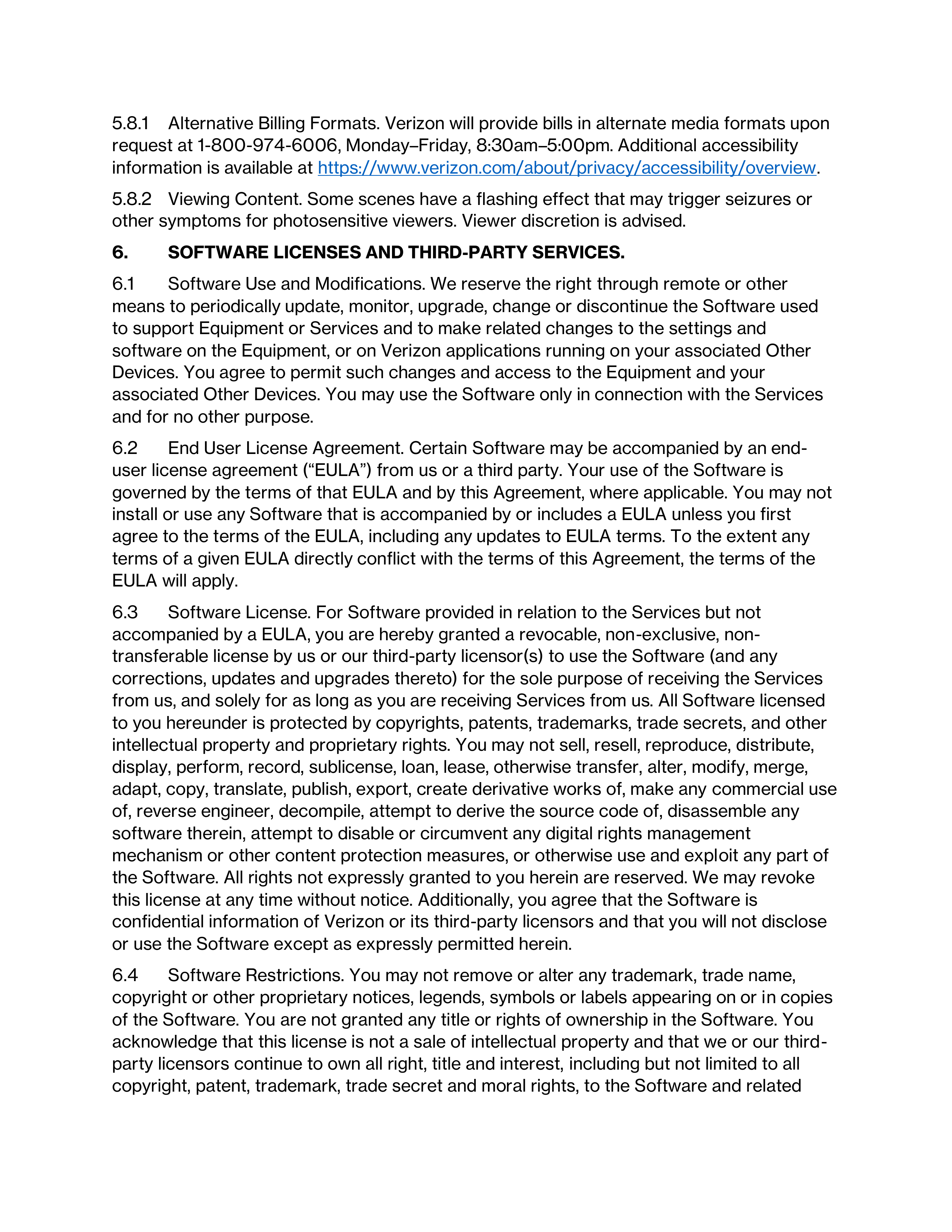 VERIZON CUSTOMER AGREEMENT — page 7