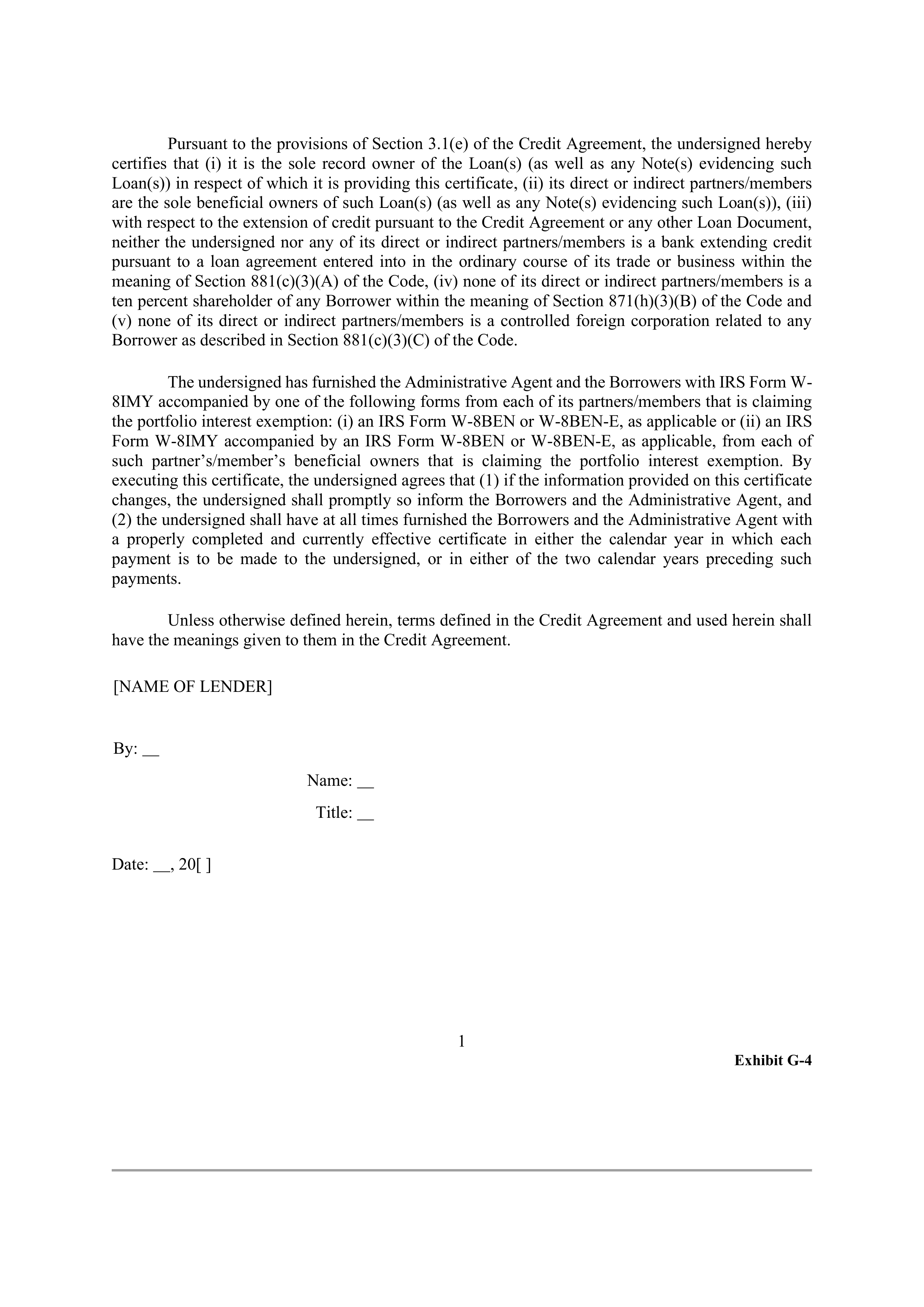 VISA AMENDED AND RESTATED FIVE YEAR REVOLVING CREDIT AGREEMENT — page 118