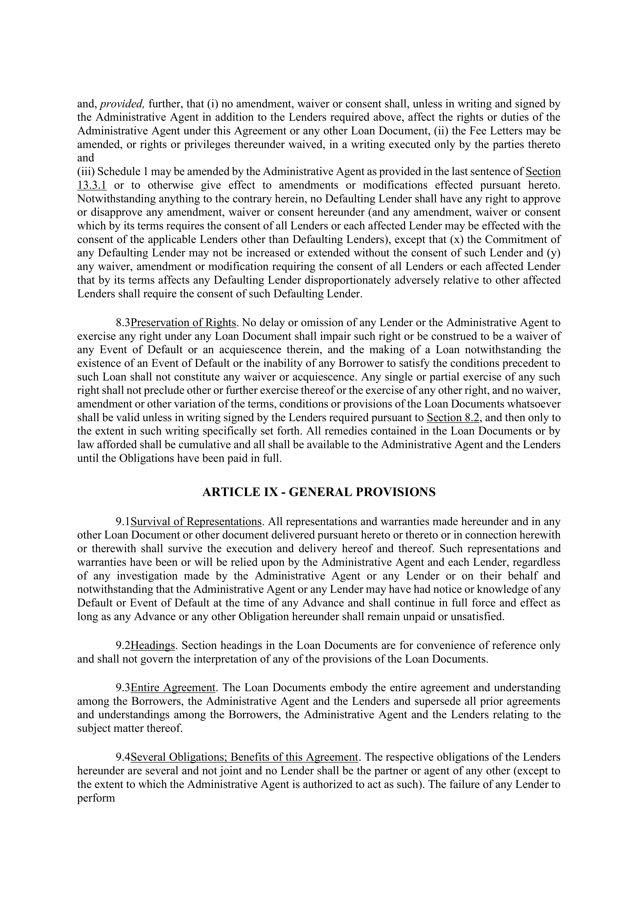 VISA AMENDED AND RESTATED FIVE YEAR REVOLVING CREDIT AGREEMENT — page 71