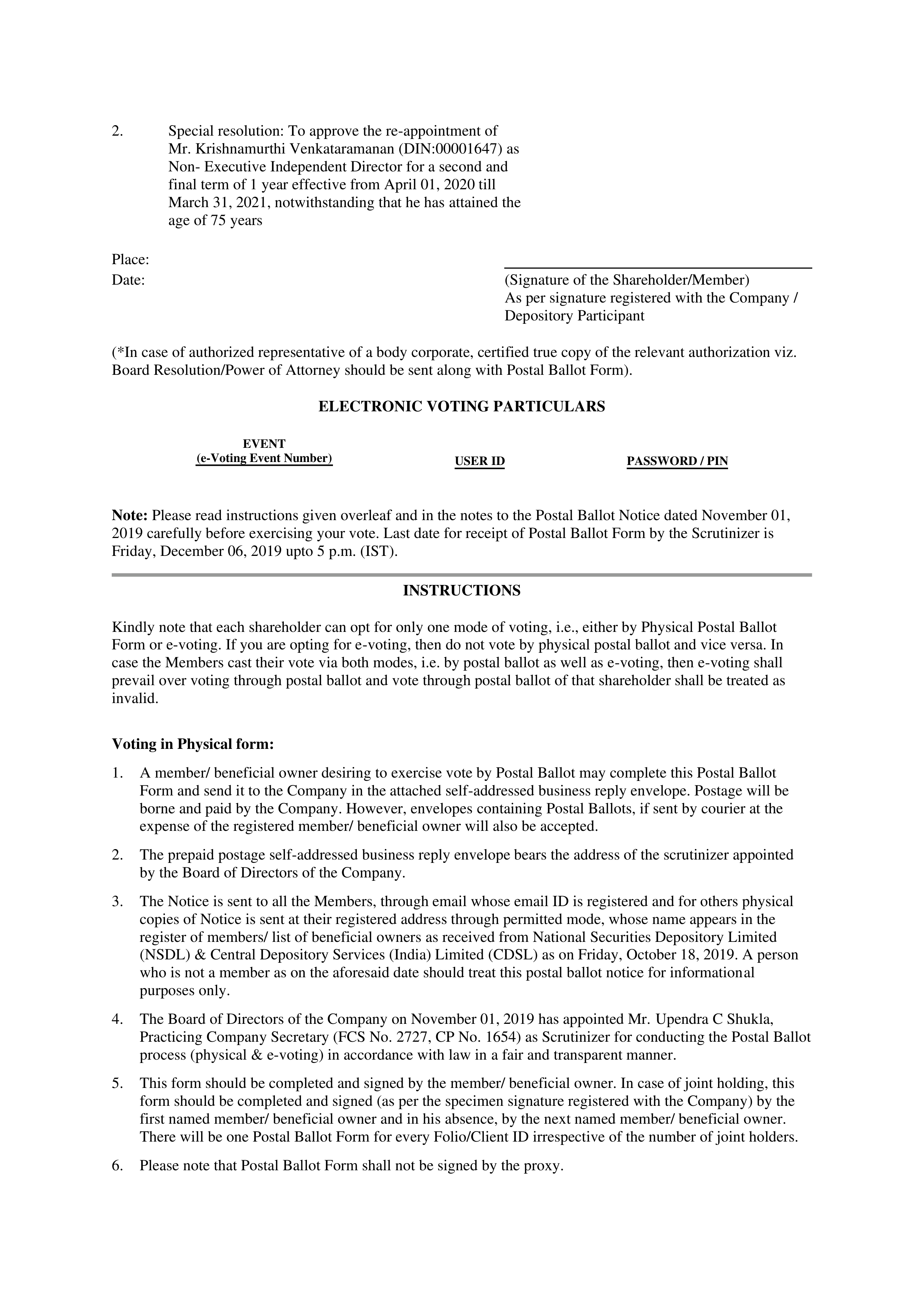 Vedanta Postal Ballot Notice — page 9