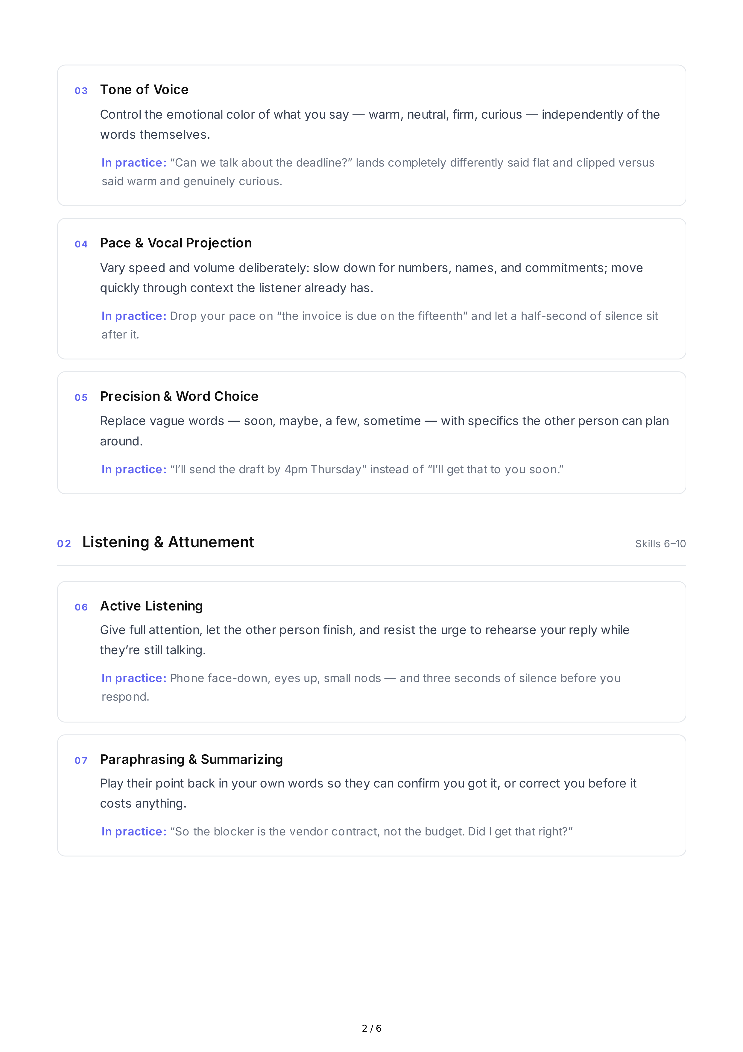Verbal Communication Interpersonal Skills — page 2