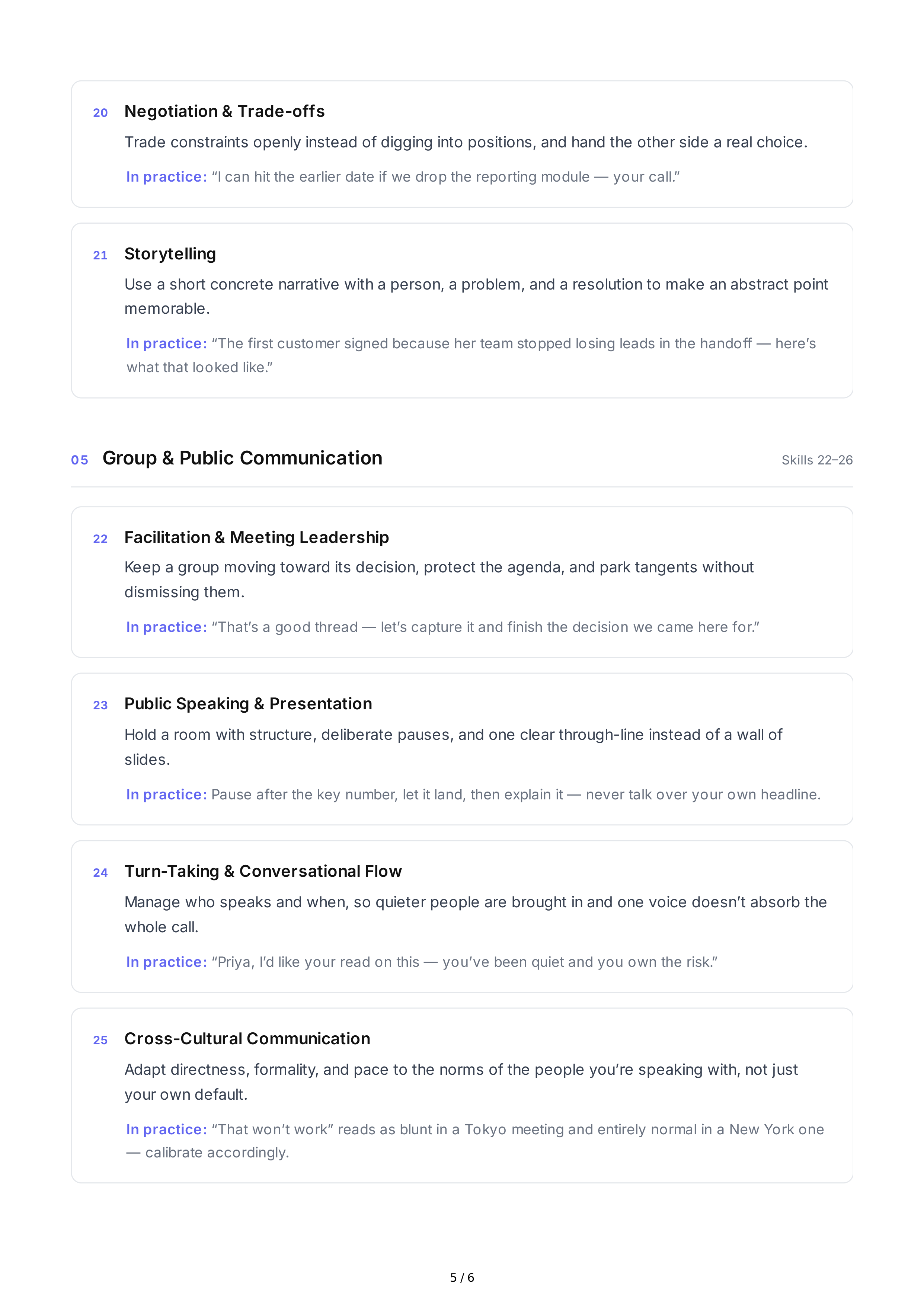Verbal Communication Interpersonal Skills — page 5