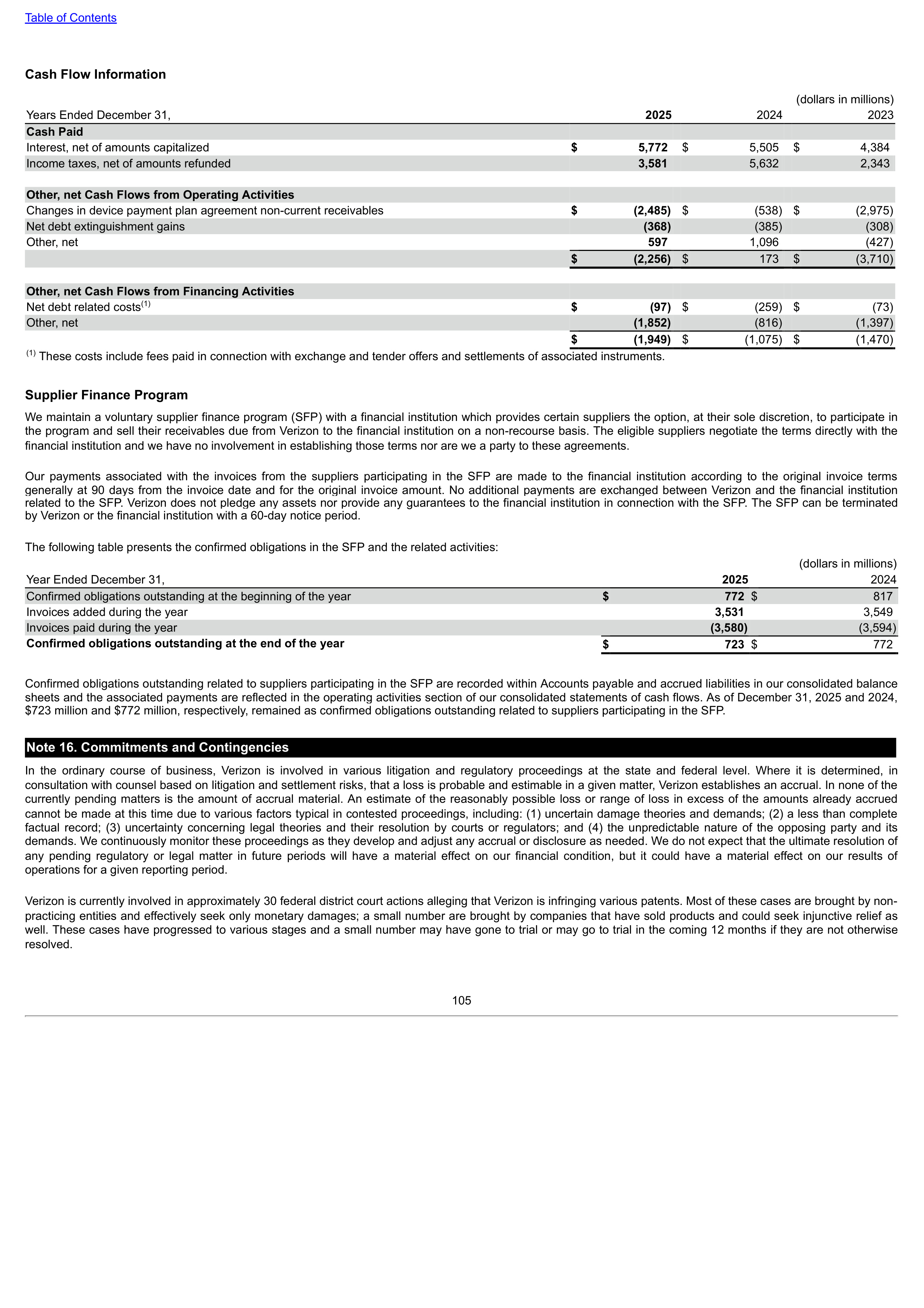 Verizon Annual Report — page 105