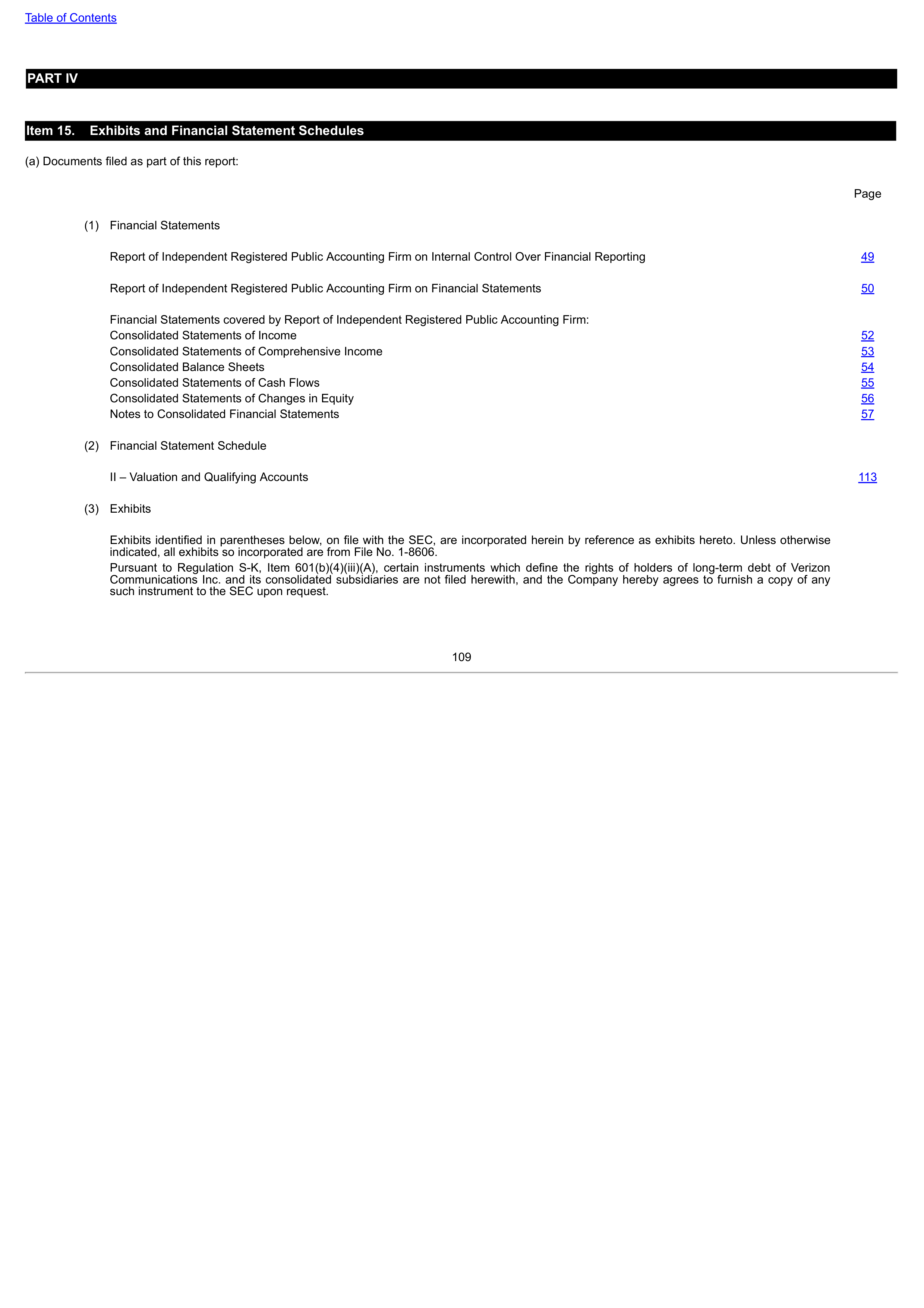 Verizon Annual Report — page 109
