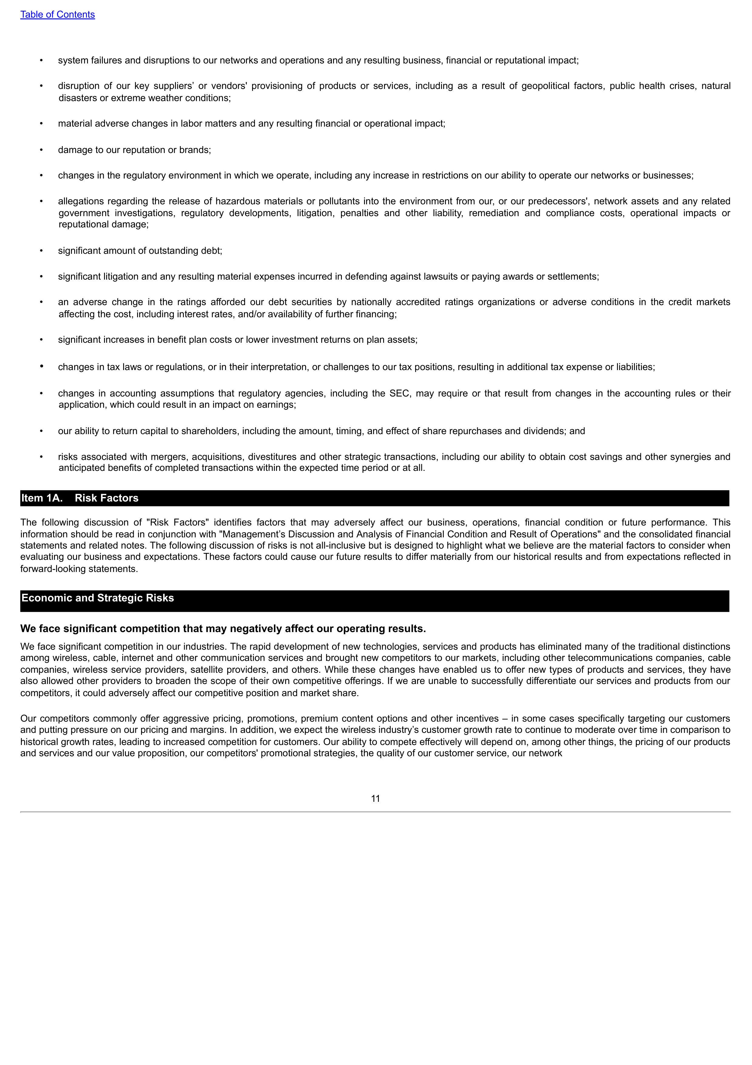 Verizon Annual Report — page 11