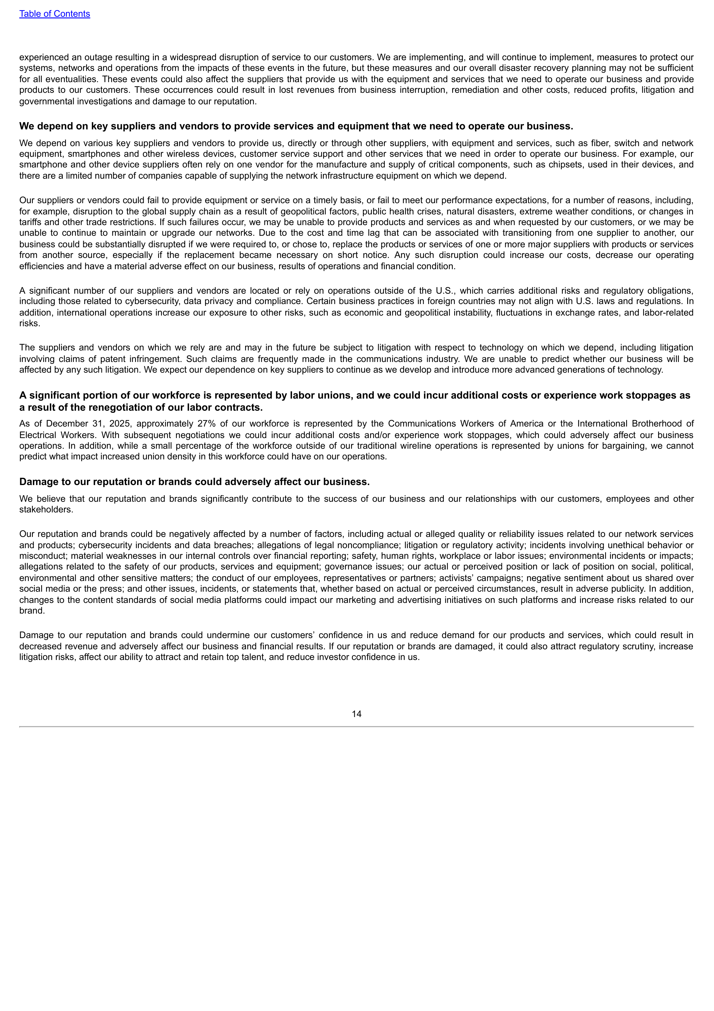 Verizon Annual Report — page 14