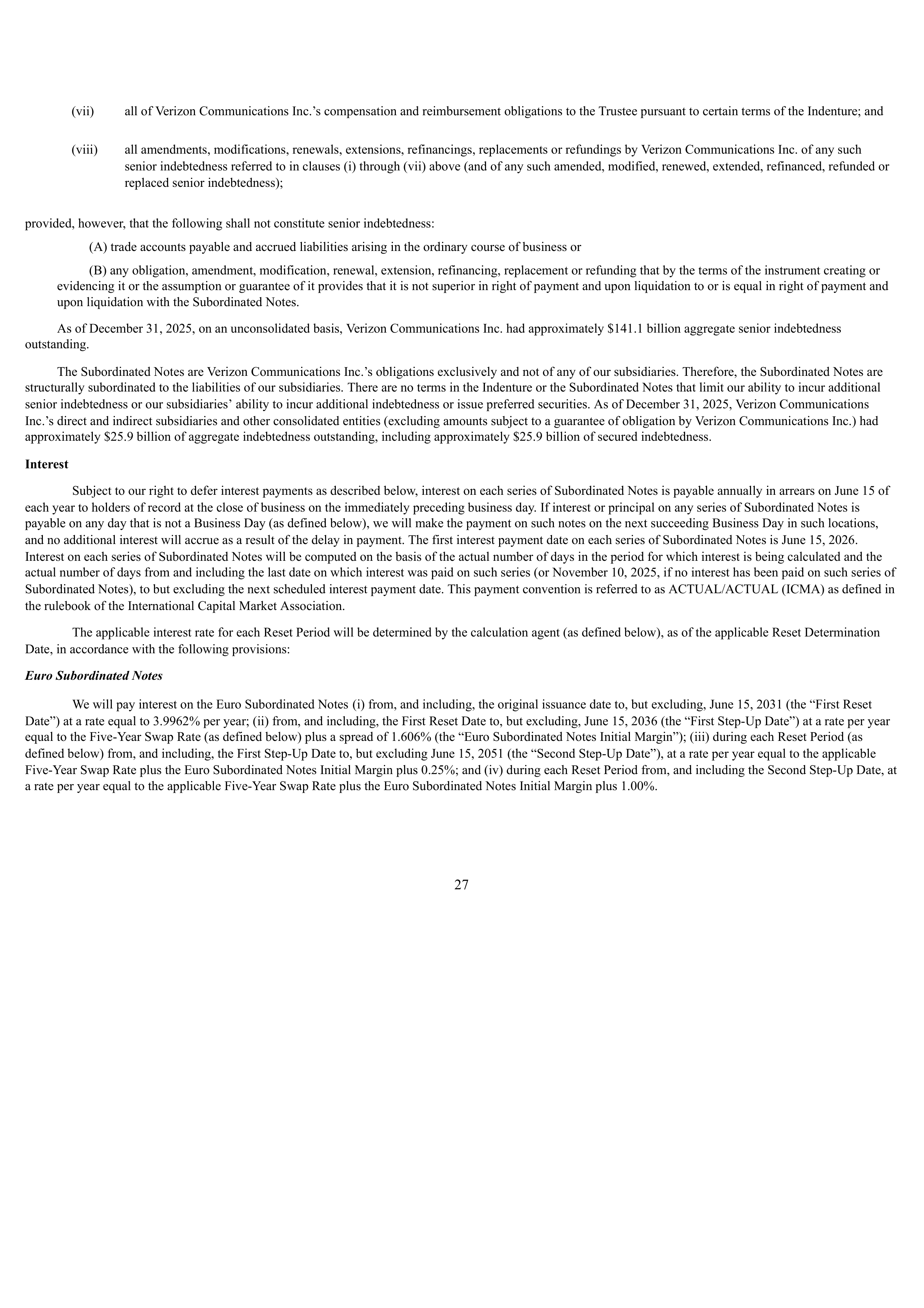 Verizon Annual Report — page 142