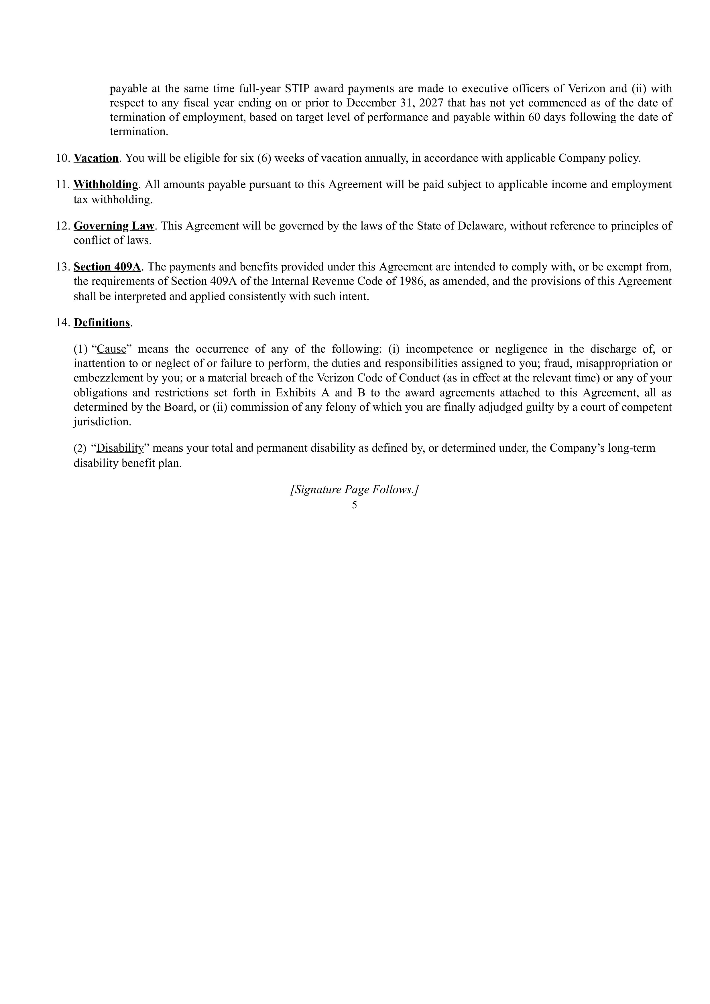 Verizon Annual Report — page 184