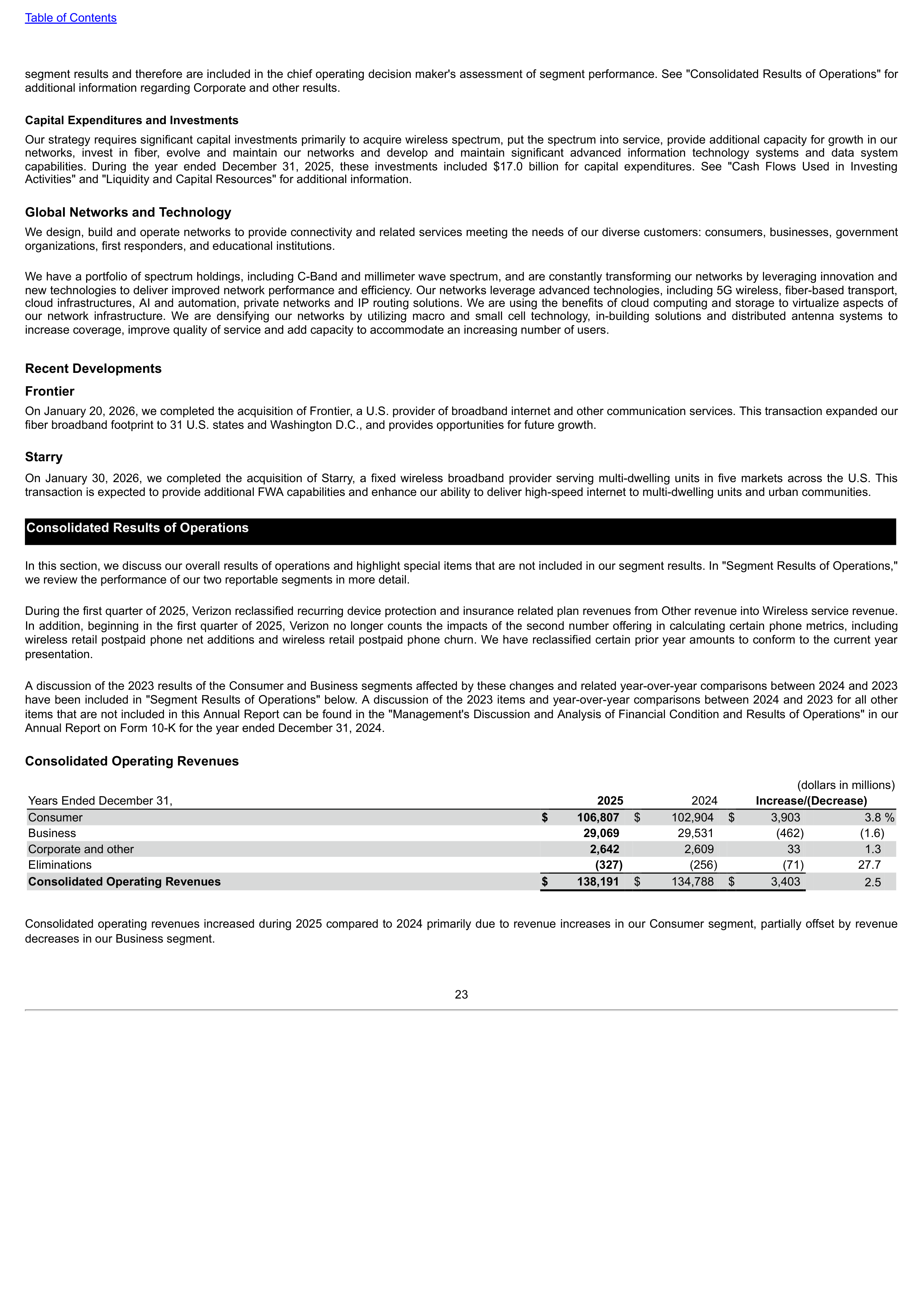 Verizon Annual Report — page 23