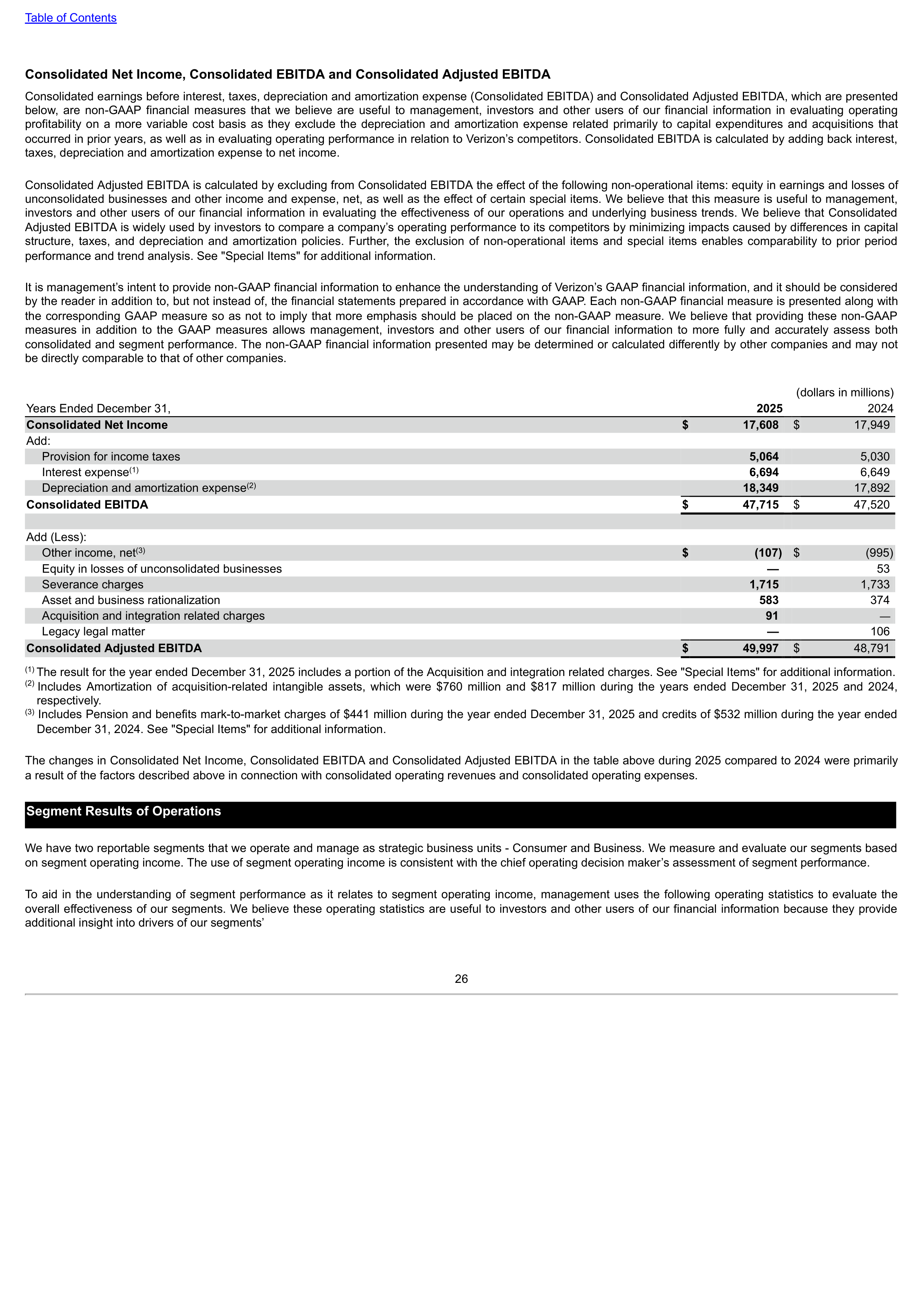 Verizon Annual Report — page 26