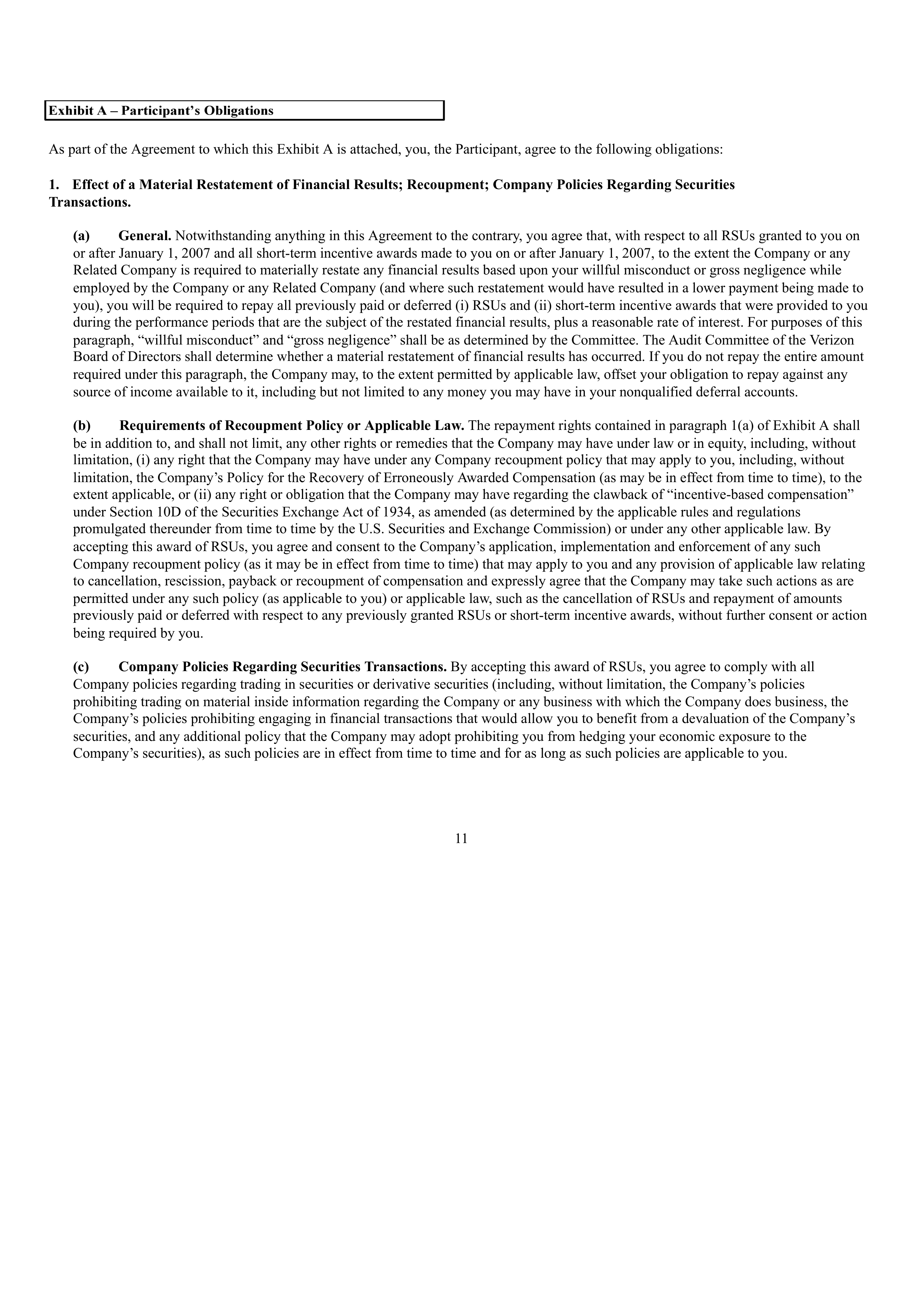 Verizon Annual Report — page 278