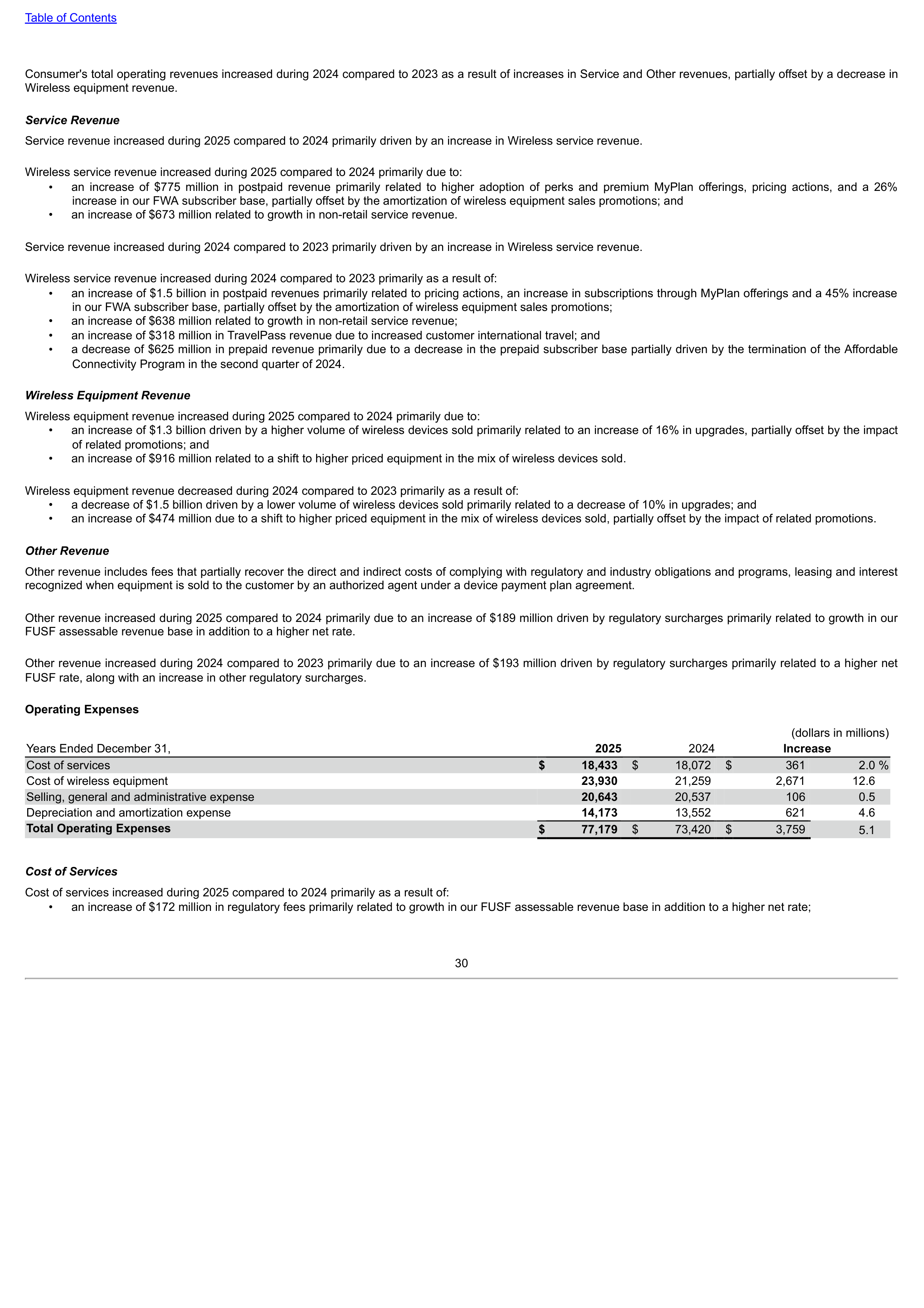 Verizon Annual Report — page 30