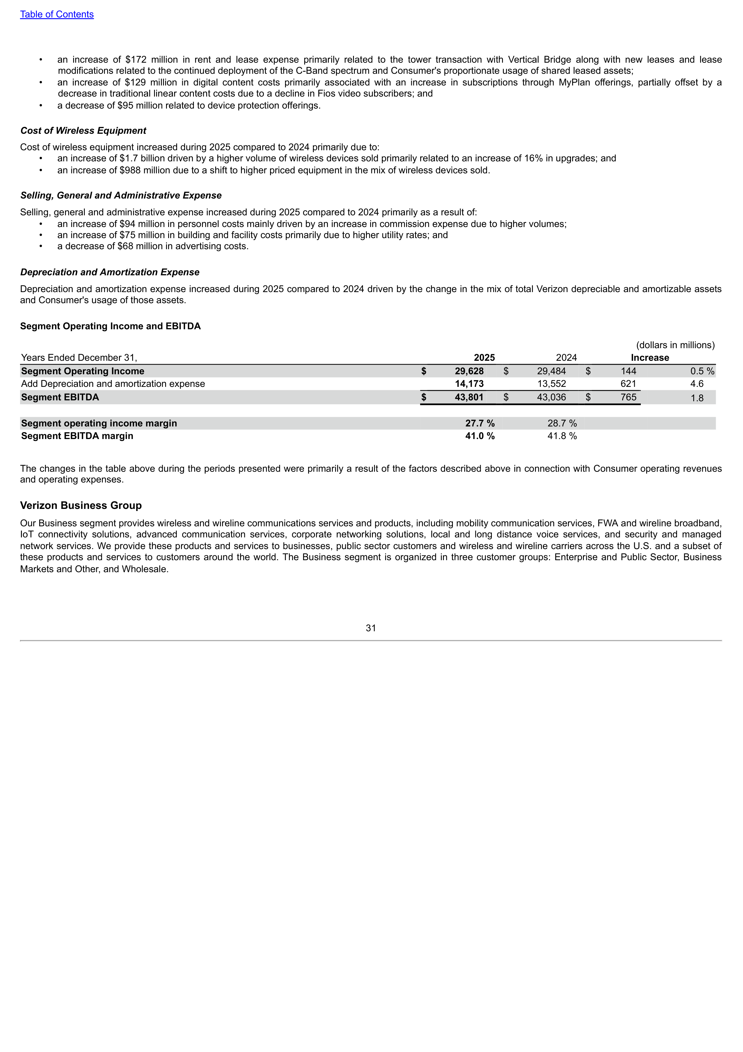 Verizon Annual Report — page 31