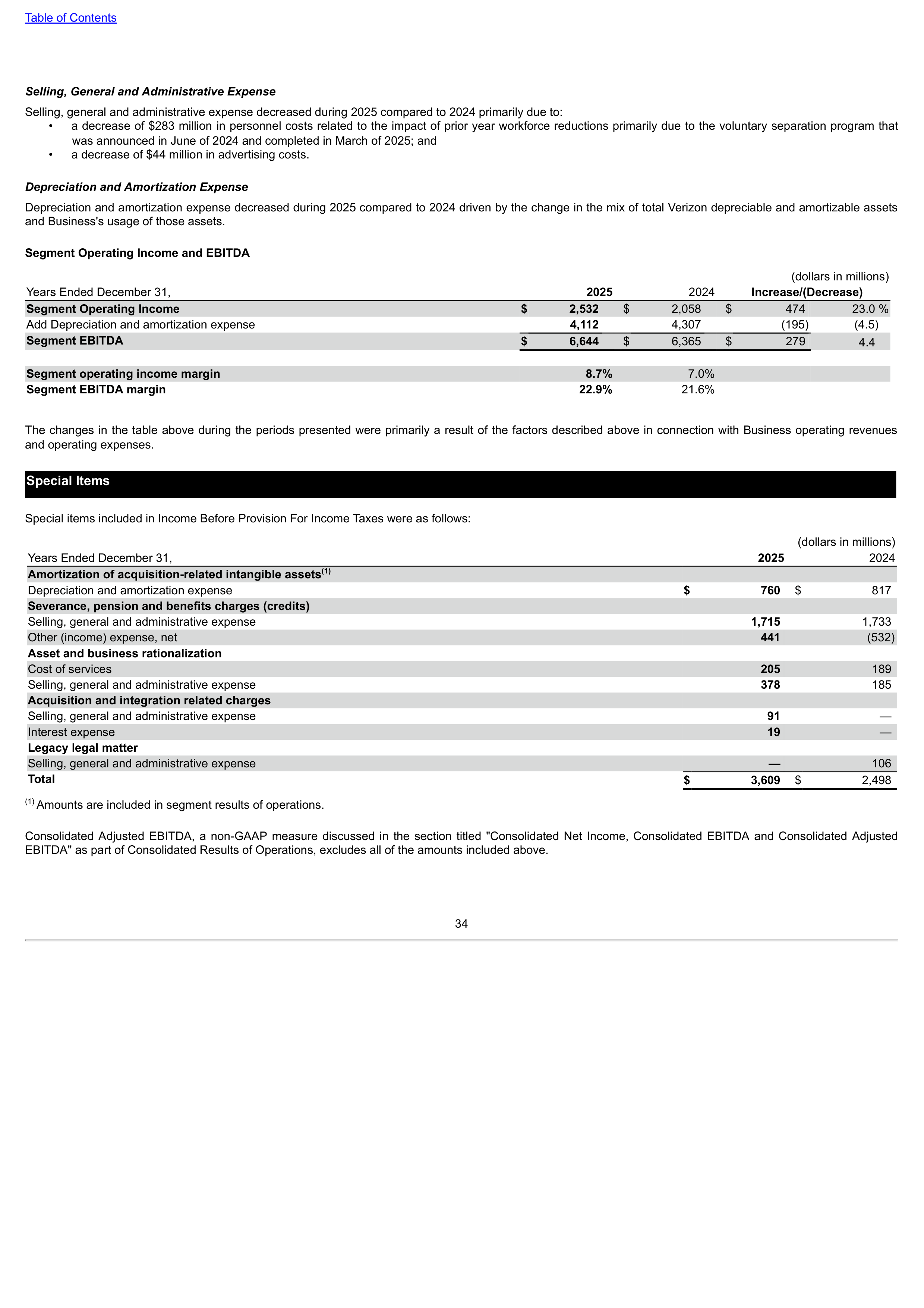 Verizon Annual Report — page 34