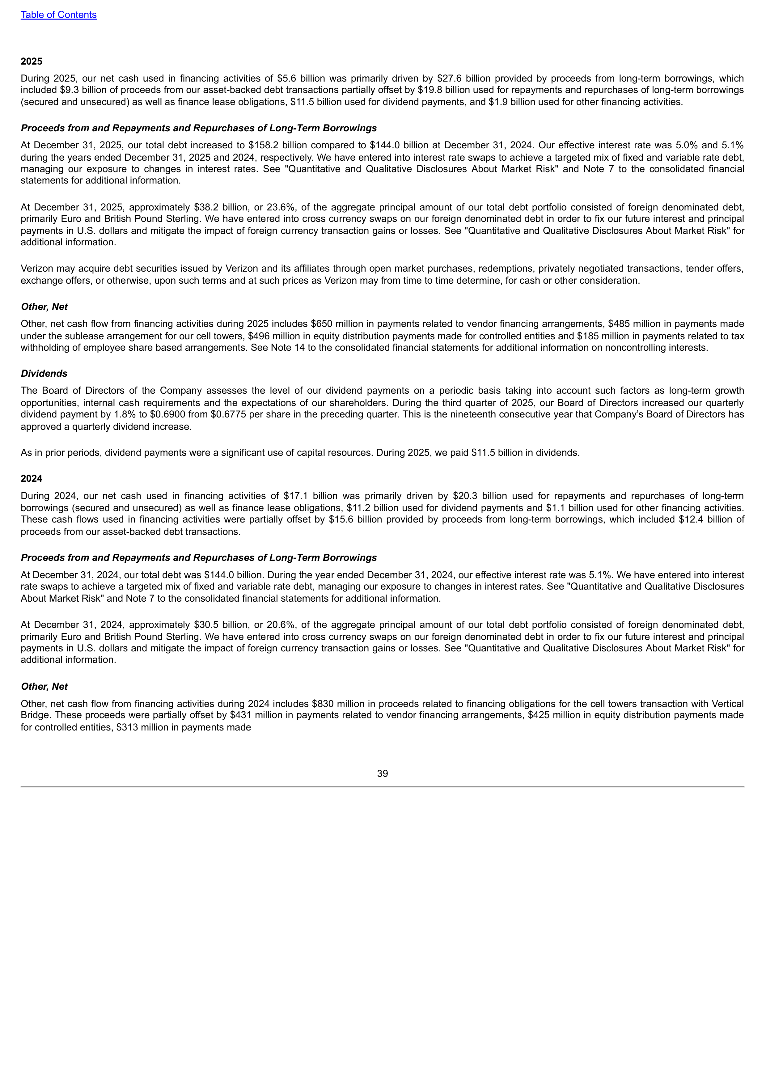 Verizon Annual Report — page 39