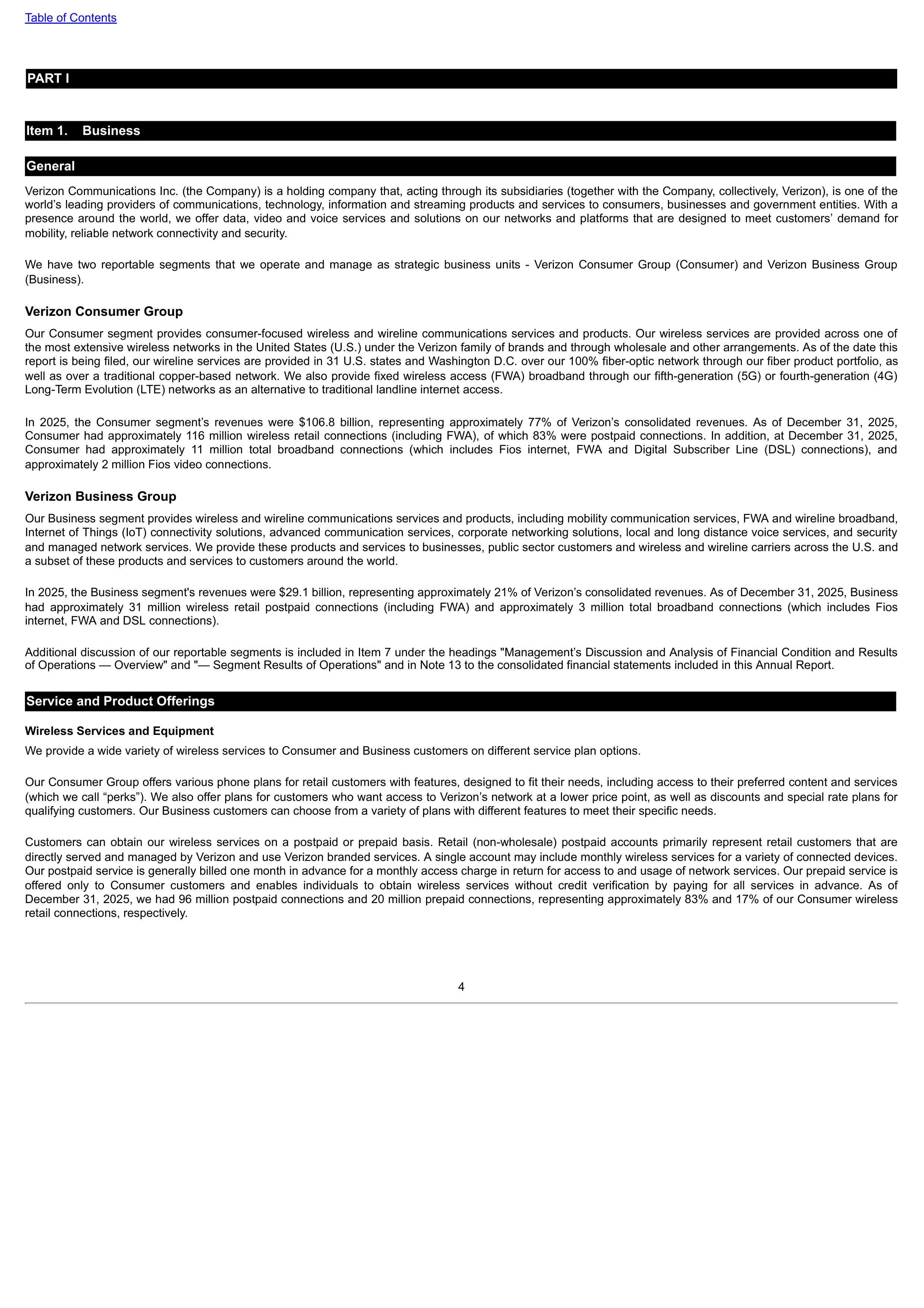 Verizon Annual Report — page 4