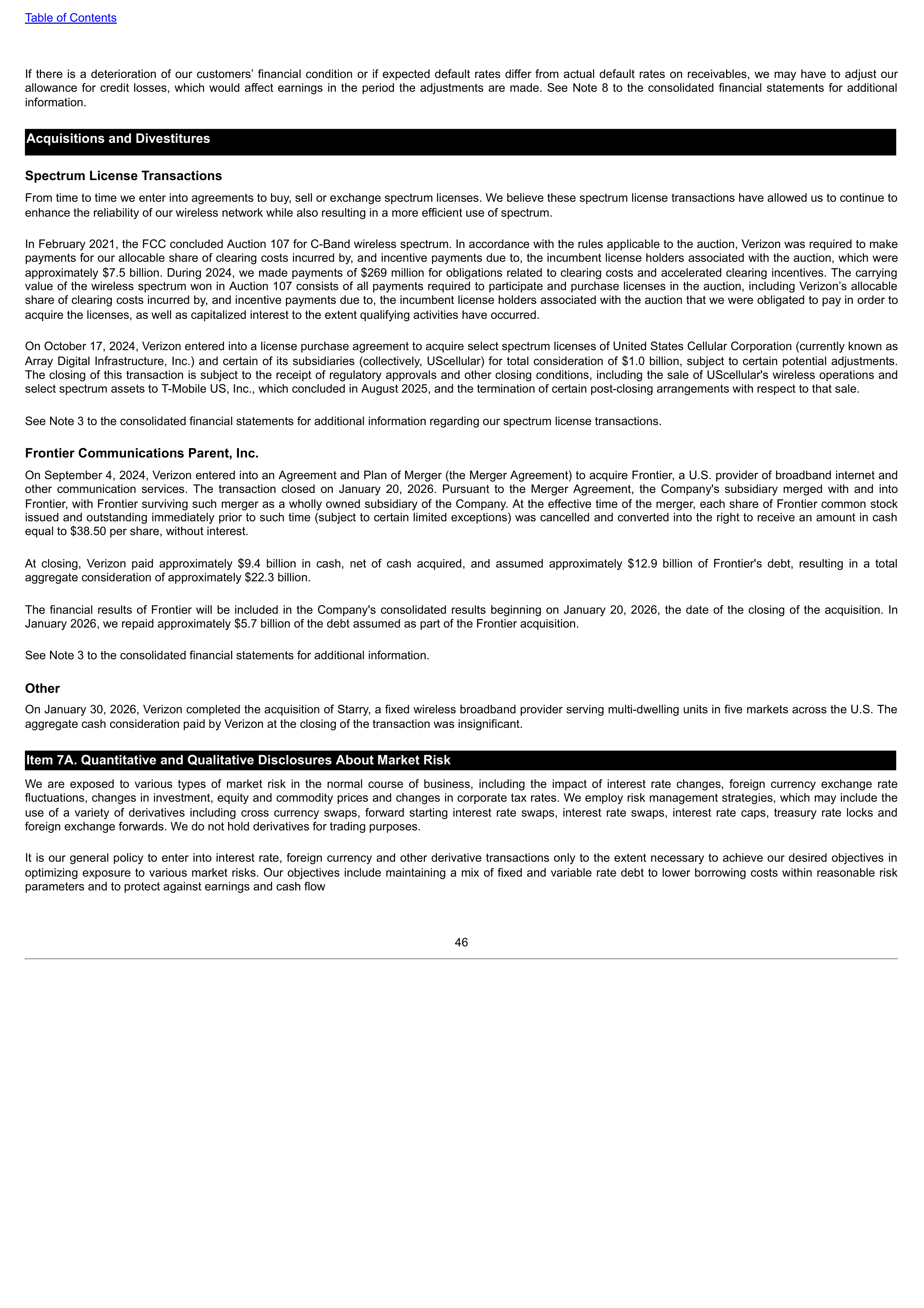 Verizon Annual Report — page 46