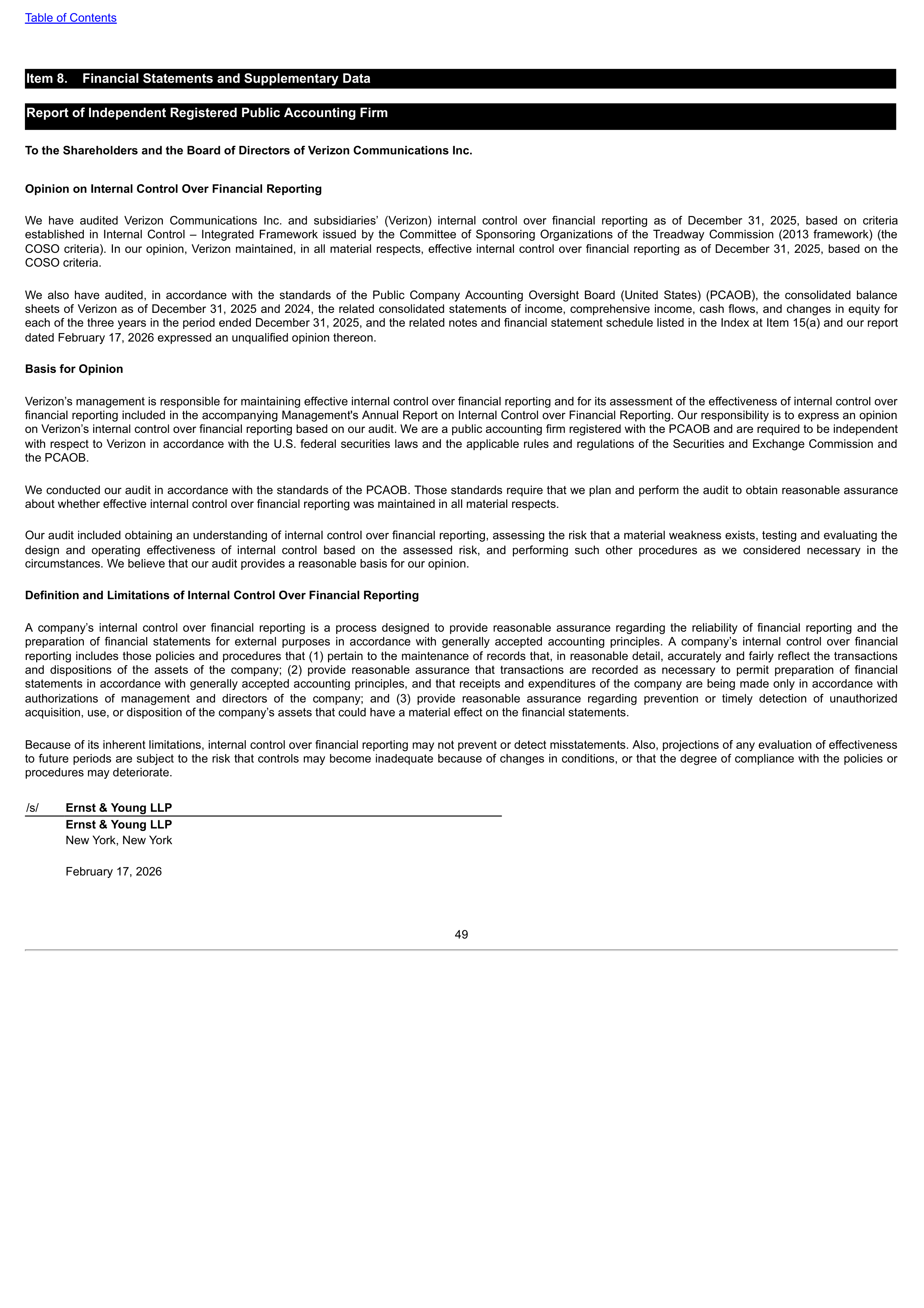 Verizon Annual Report — page 49
