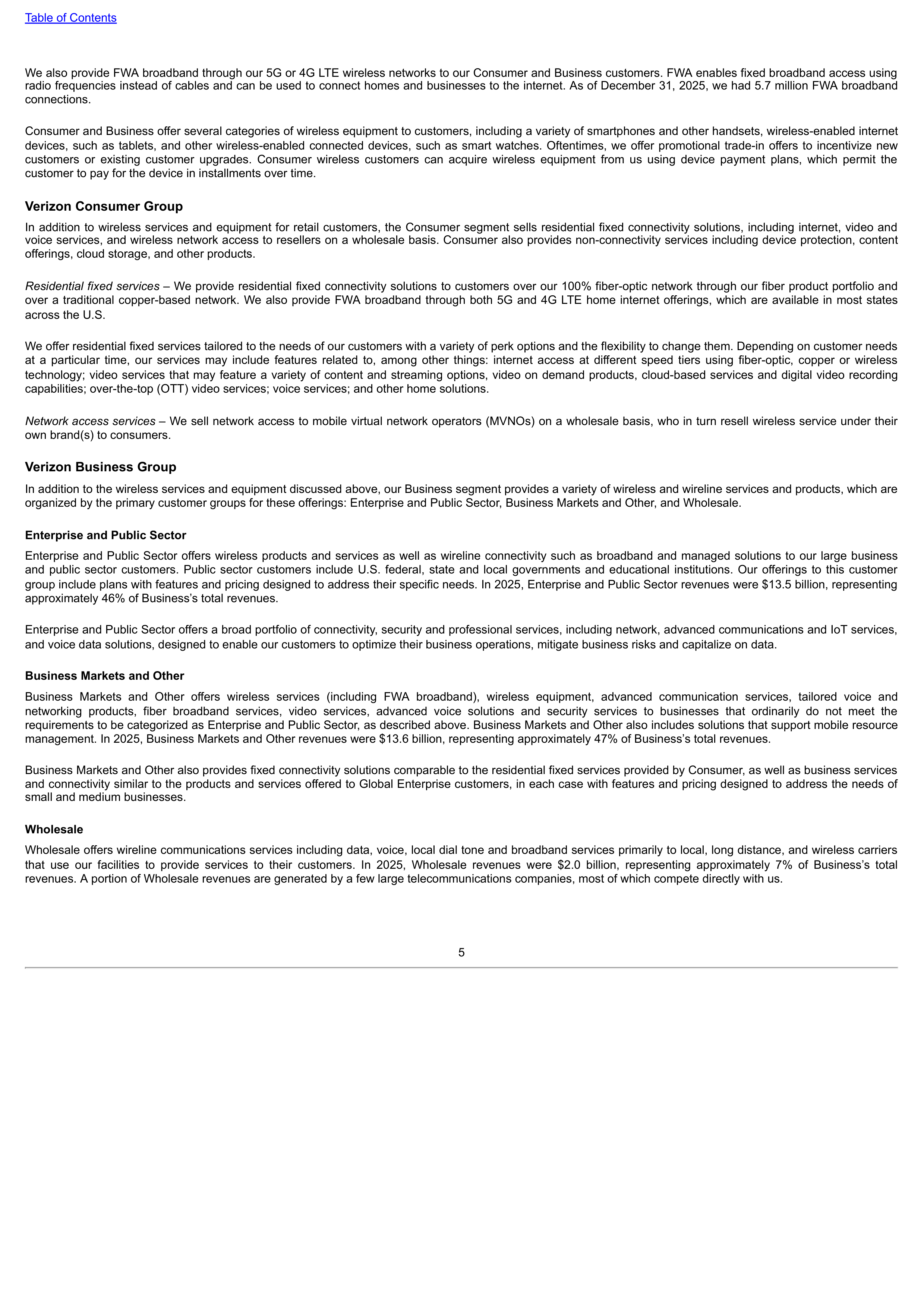 Verizon Annual Report — page 5