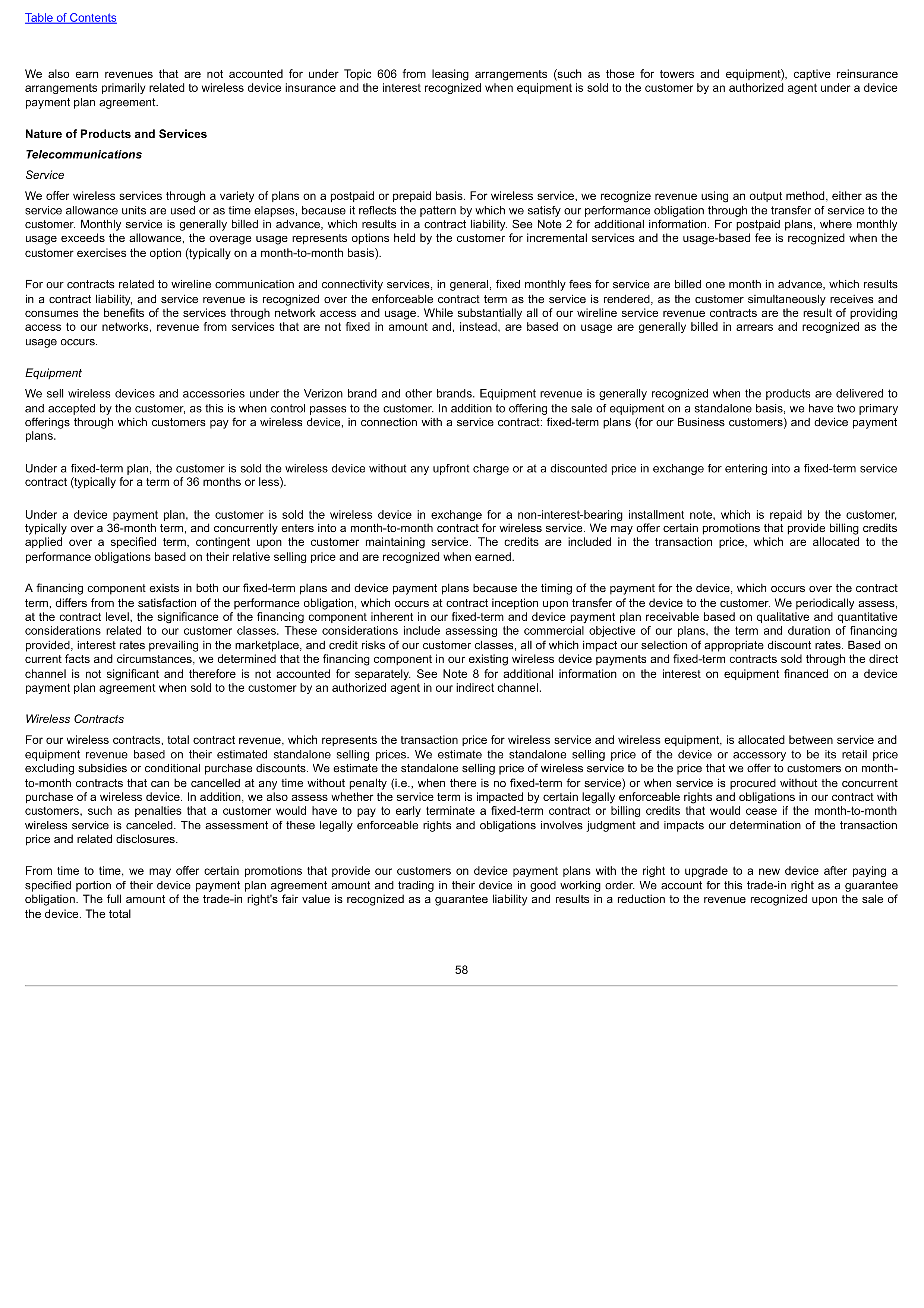 Verizon Annual Report — page 58