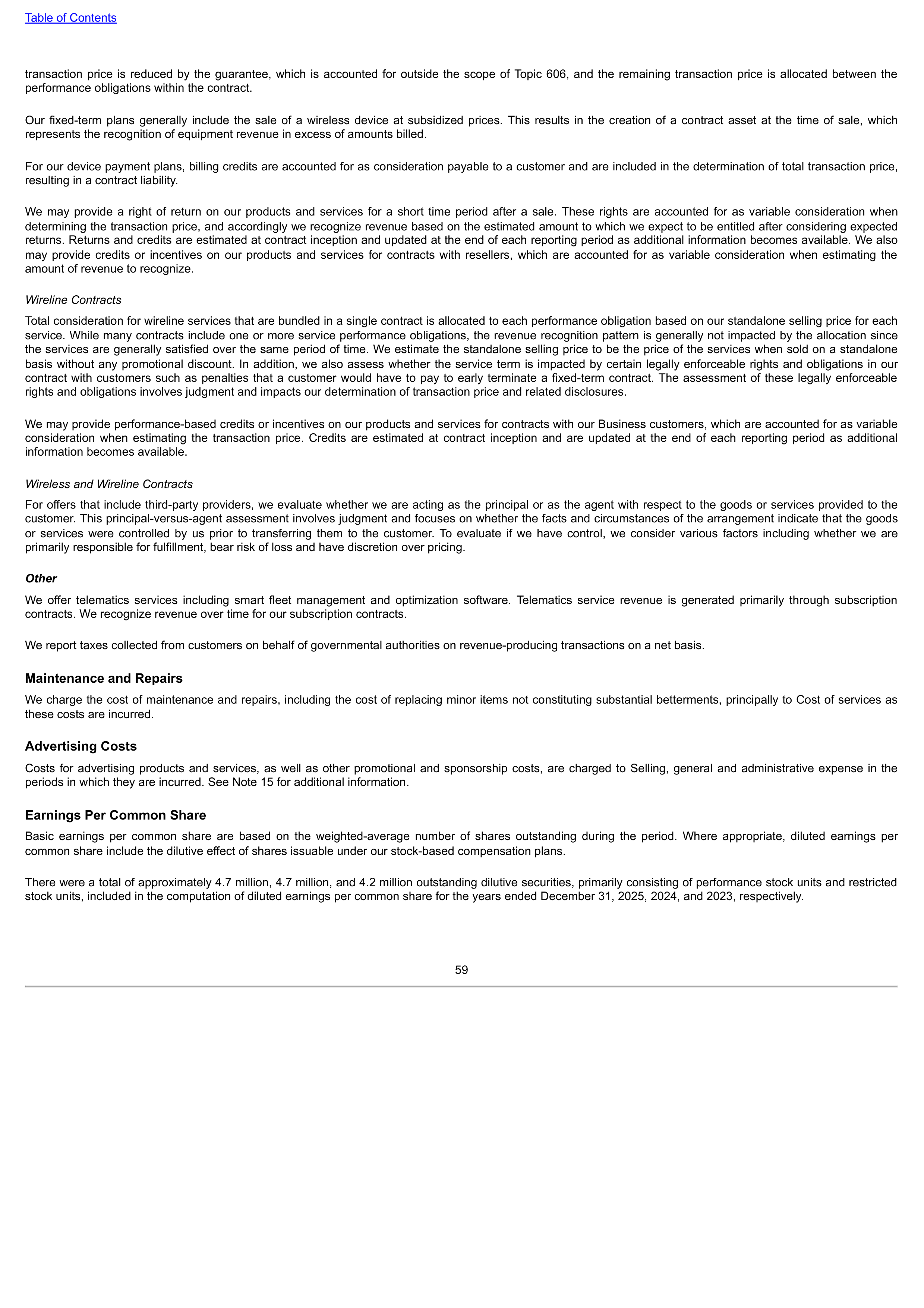 Verizon Annual Report — page 59