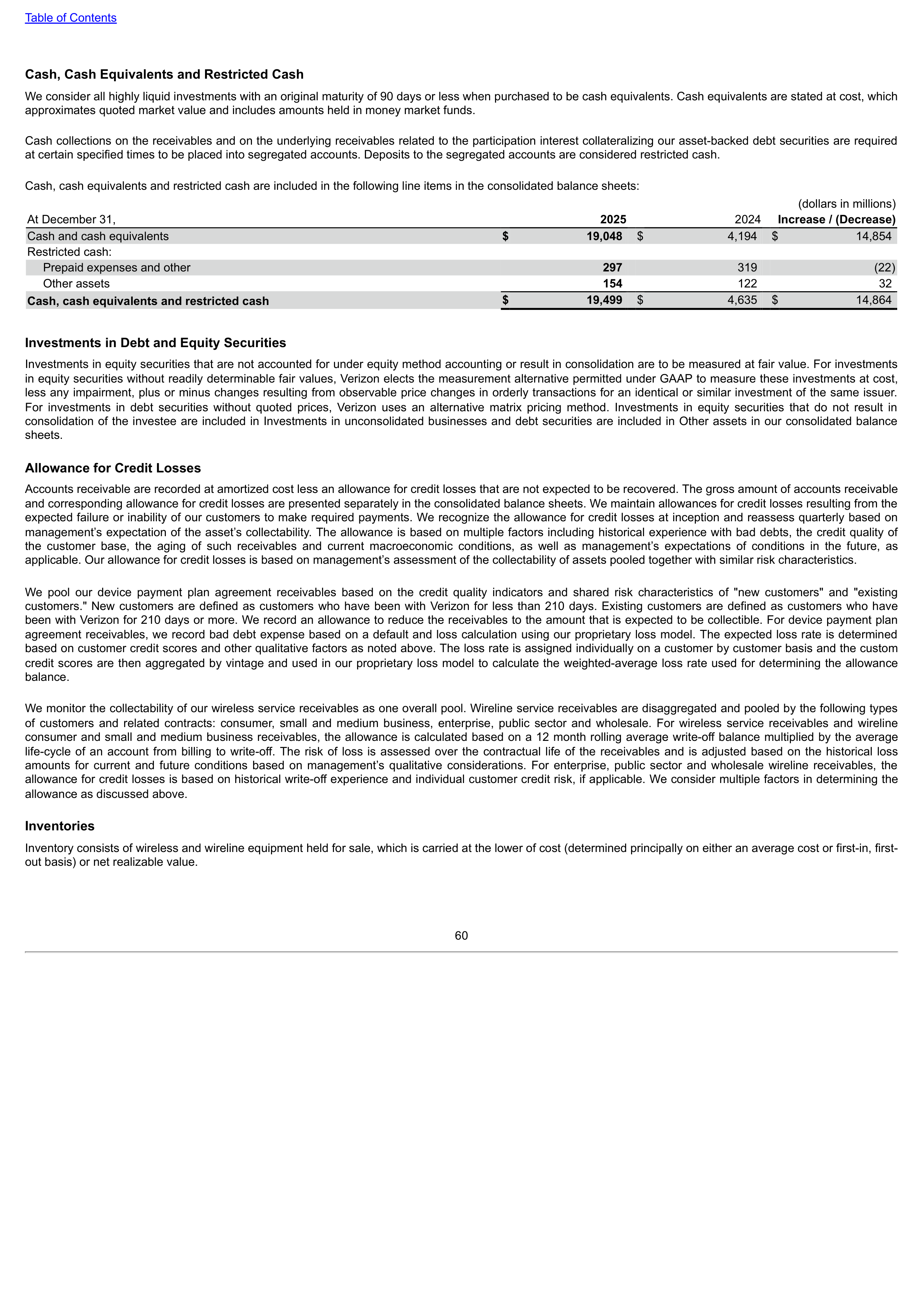 Verizon Annual Report — page 60