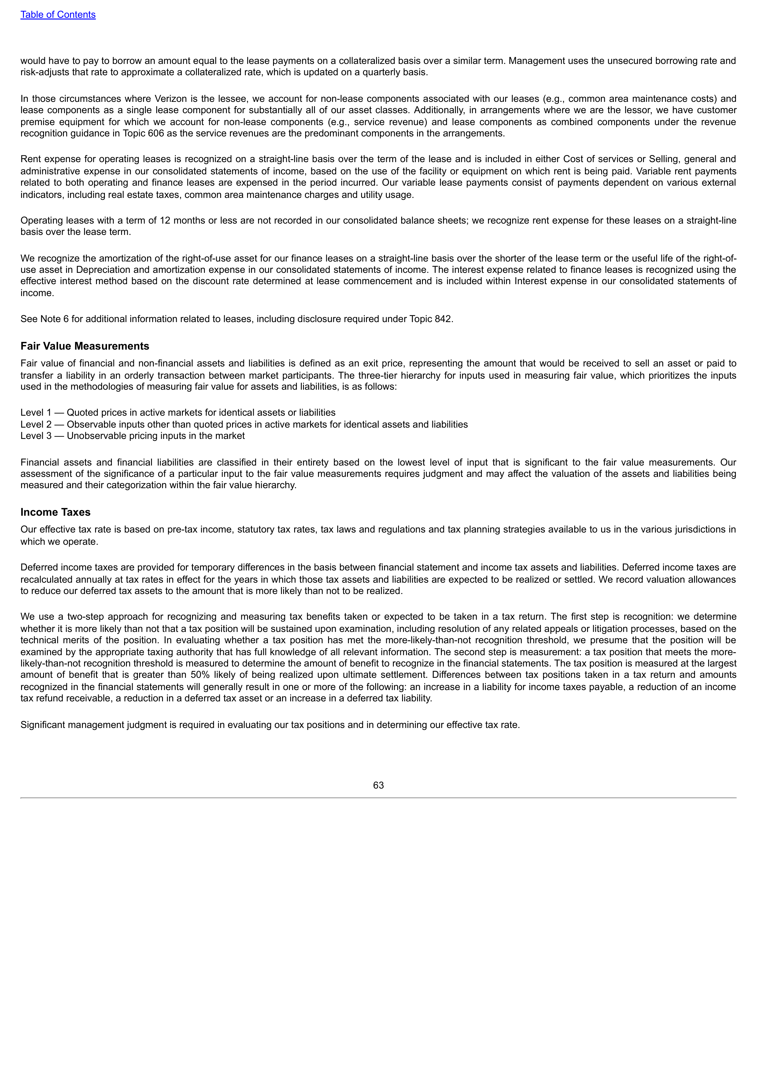 Verizon Annual Report — page 63