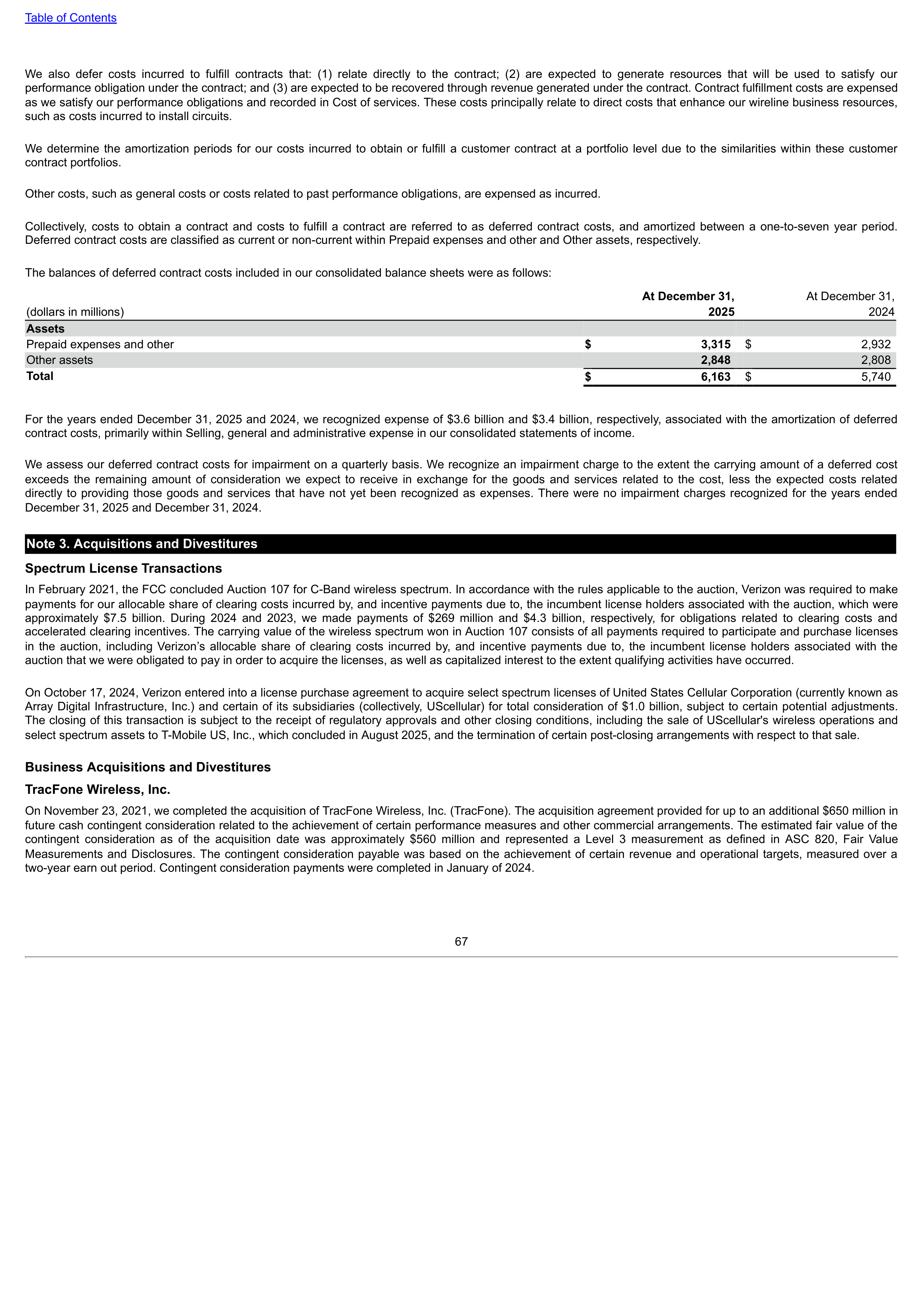 Verizon Annual Report — page 67