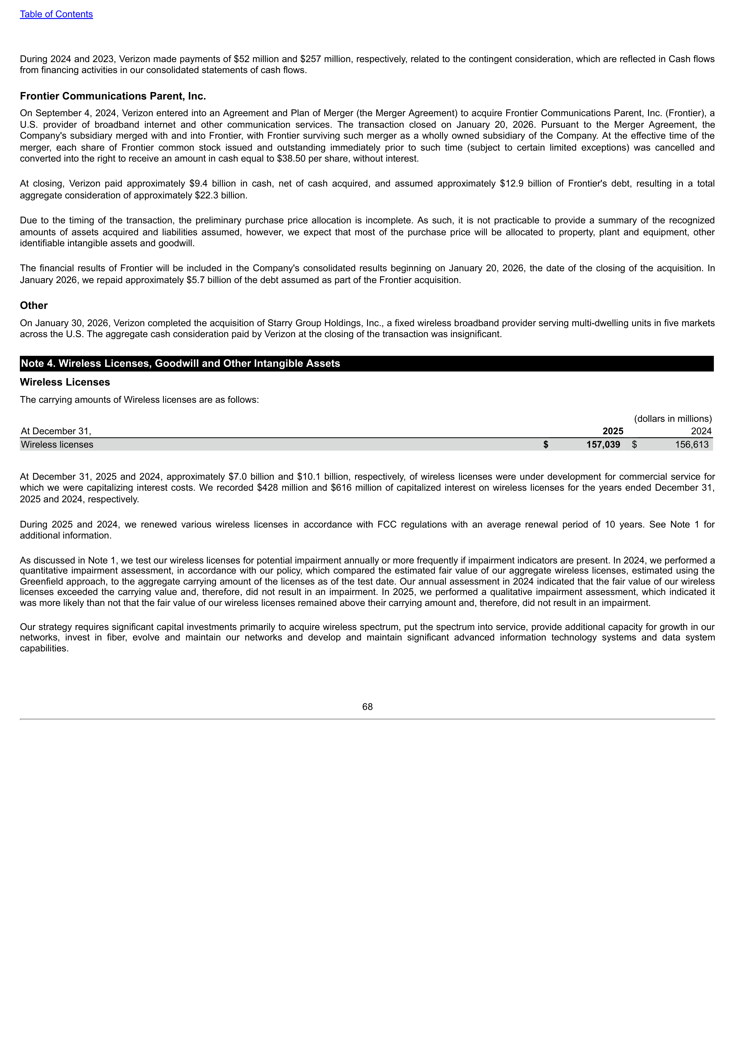 Verizon Annual Report — page 68