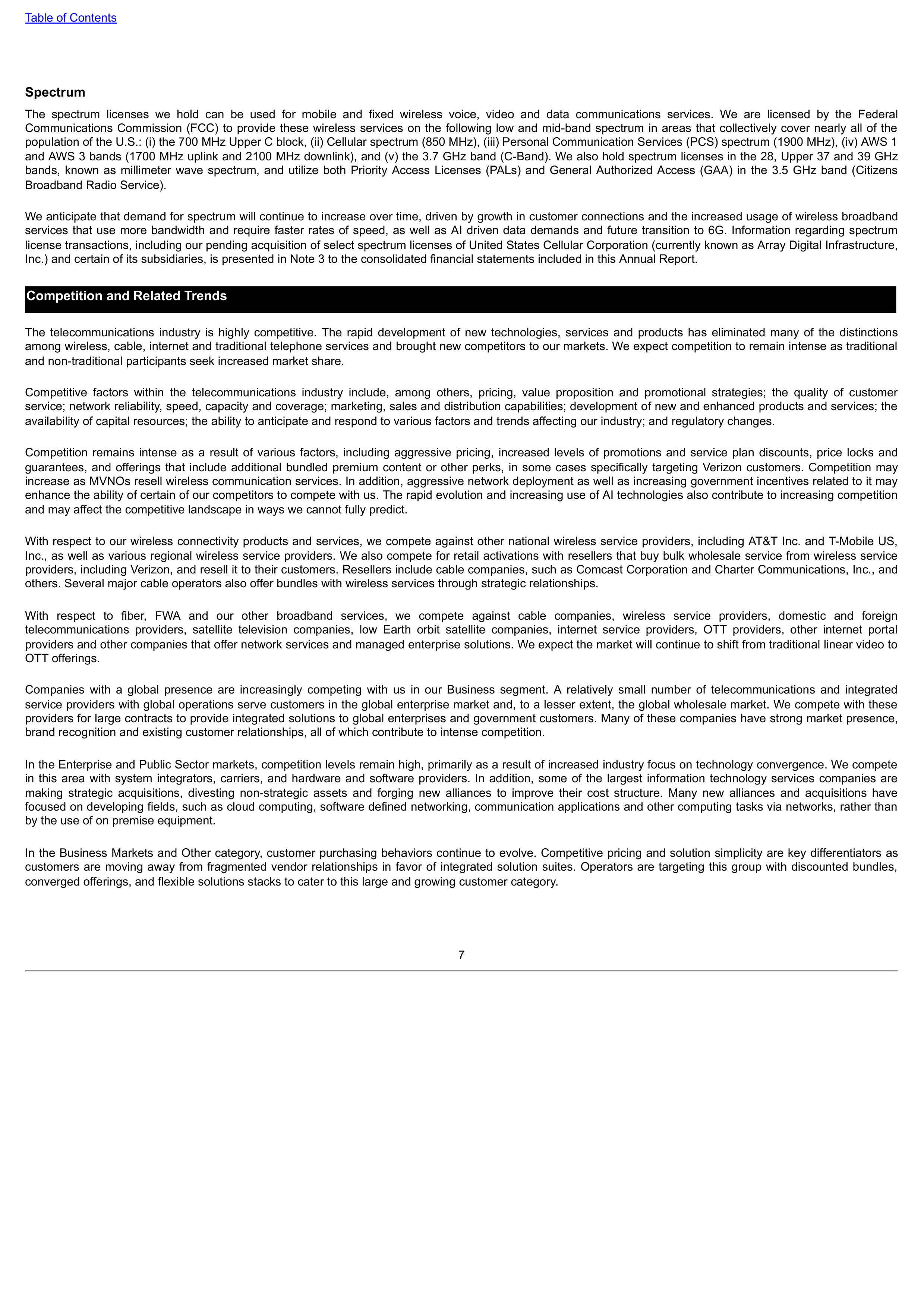 Verizon Annual Report — page 7