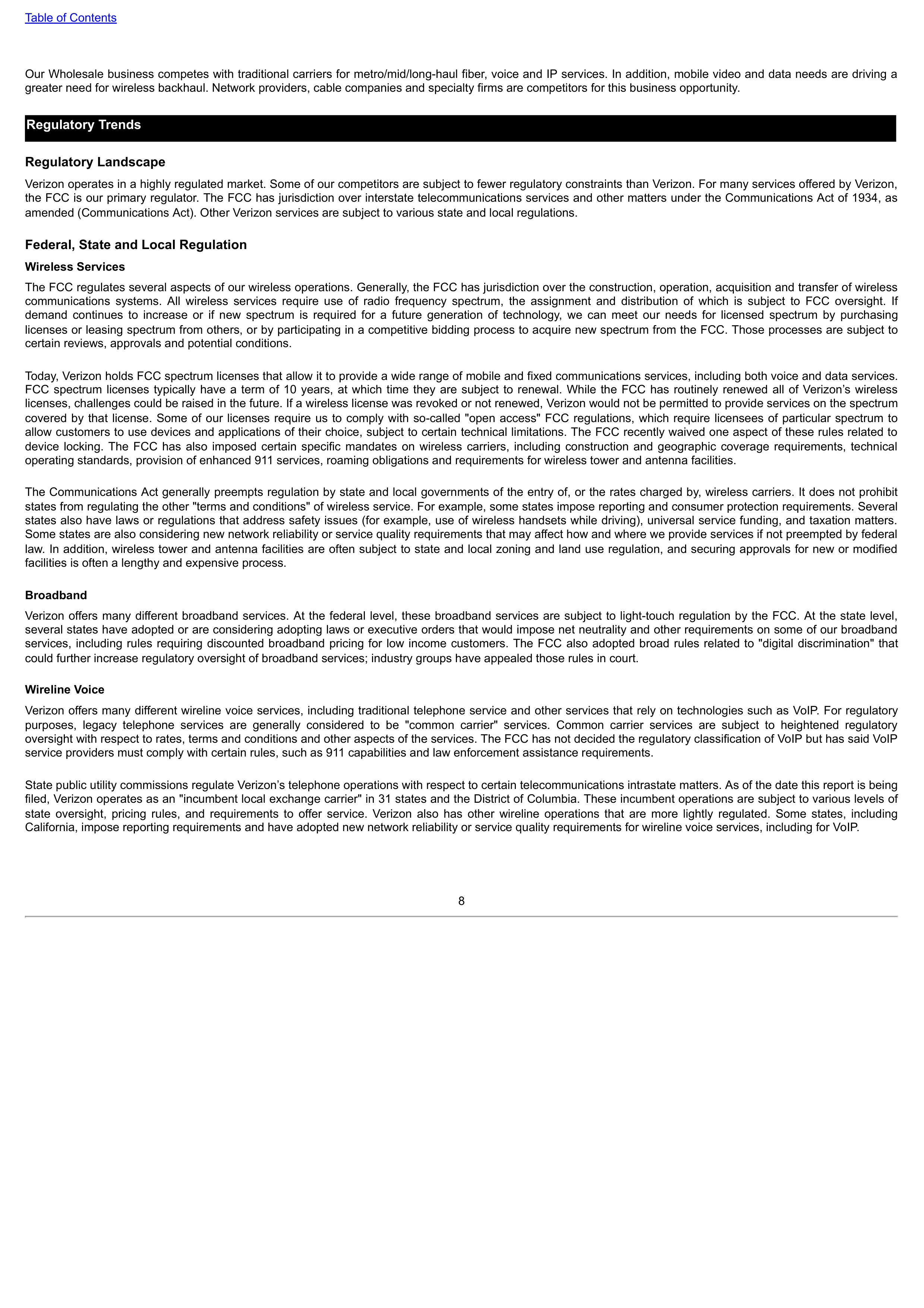 Verizon Annual Report — page 8