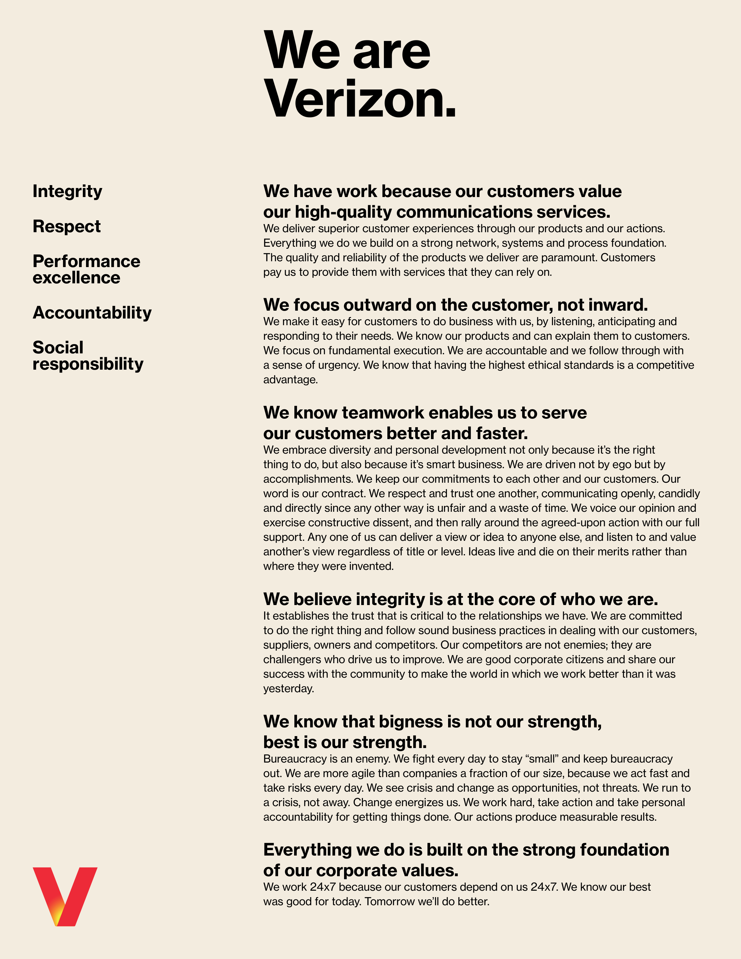 Verizon Communications Code of Conduct Handbook — page 2
