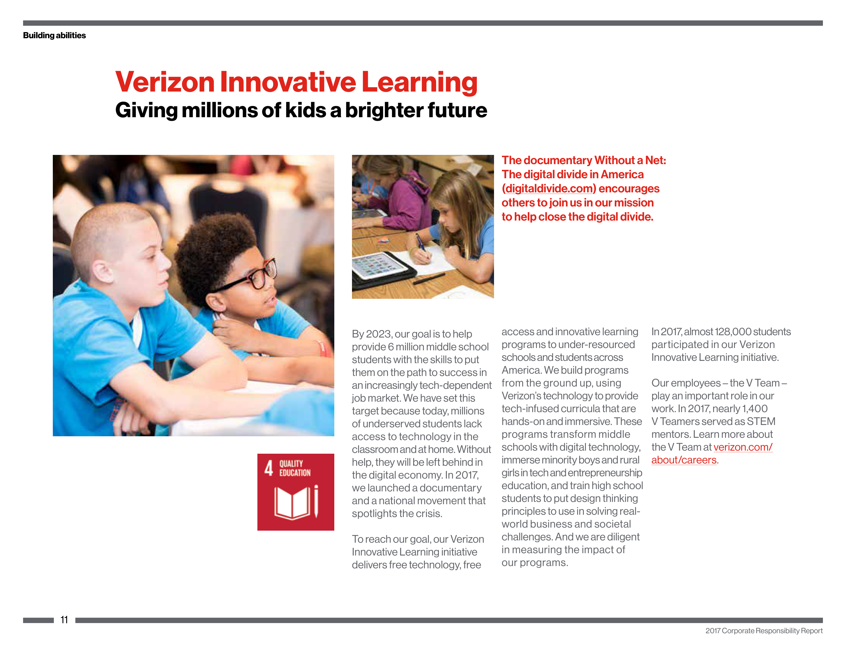 Verizon Corporate Responsibility Magazine — page 11
