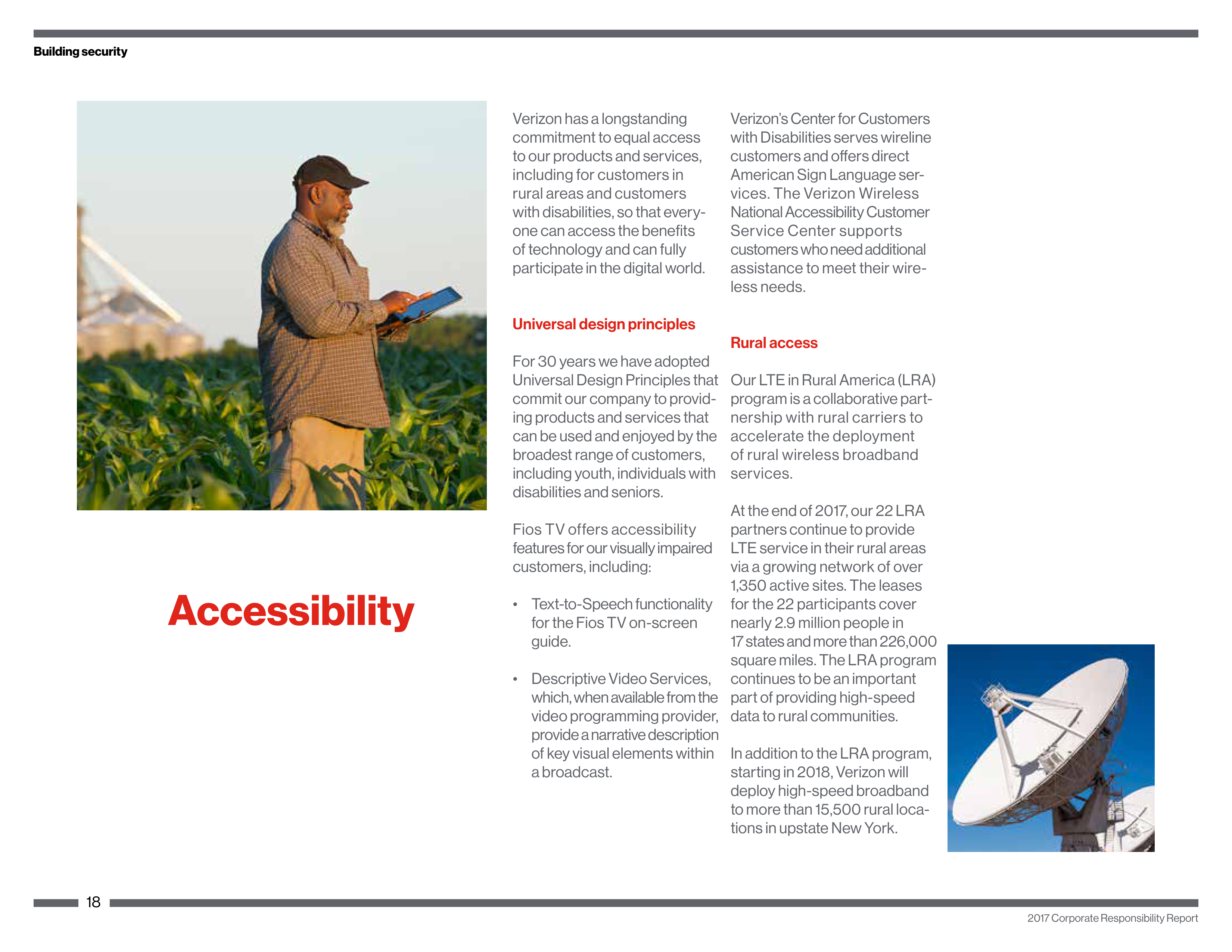 Verizon Corporate Responsibility Magazine — page 18