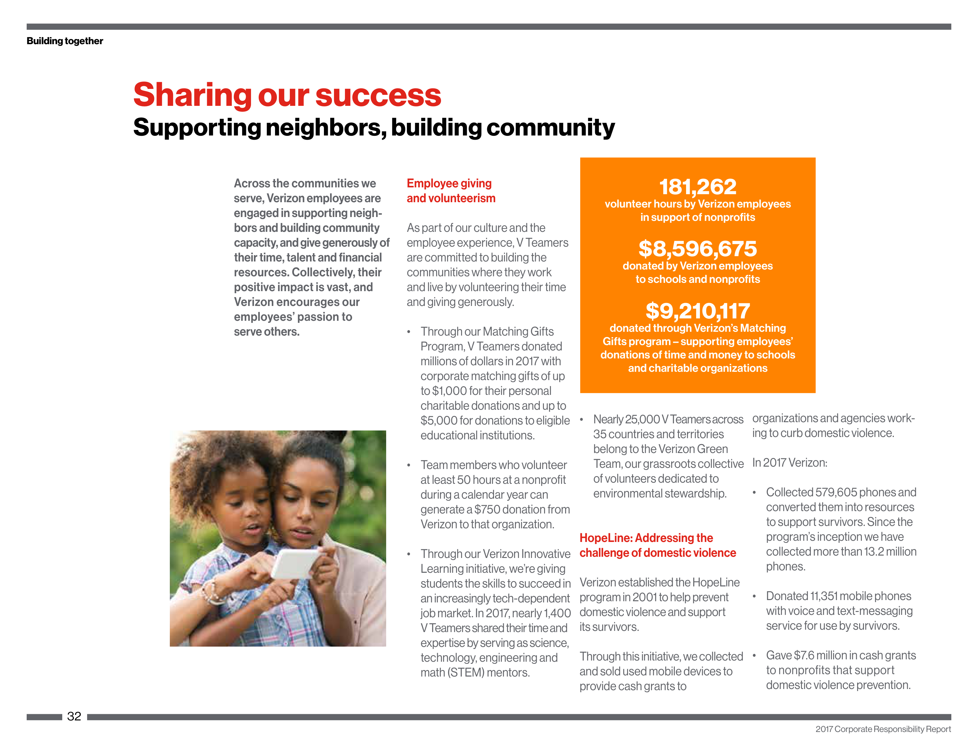 Verizon Corporate Responsibility Magazine — page 32