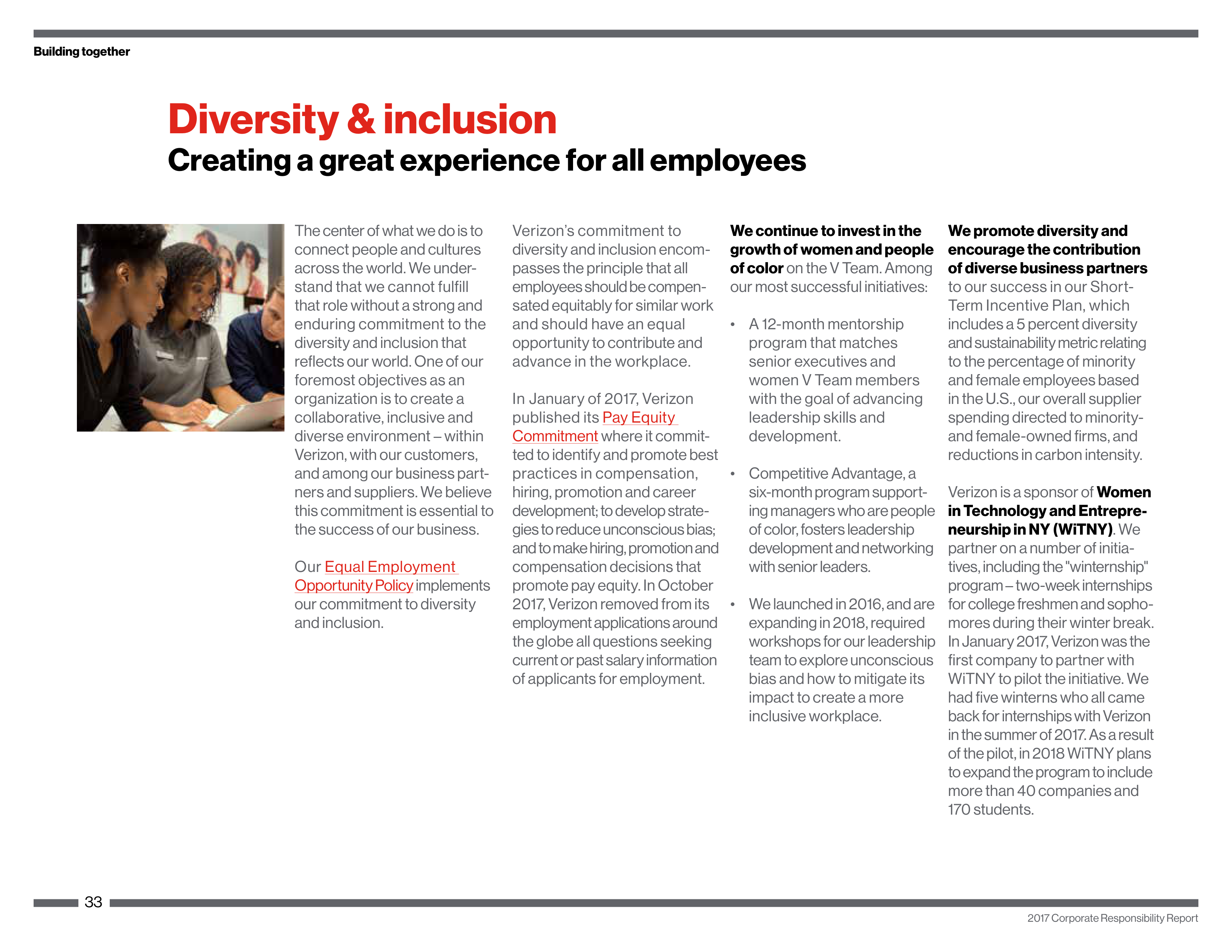 Verizon Corporate Responsibility Magazine — page 33