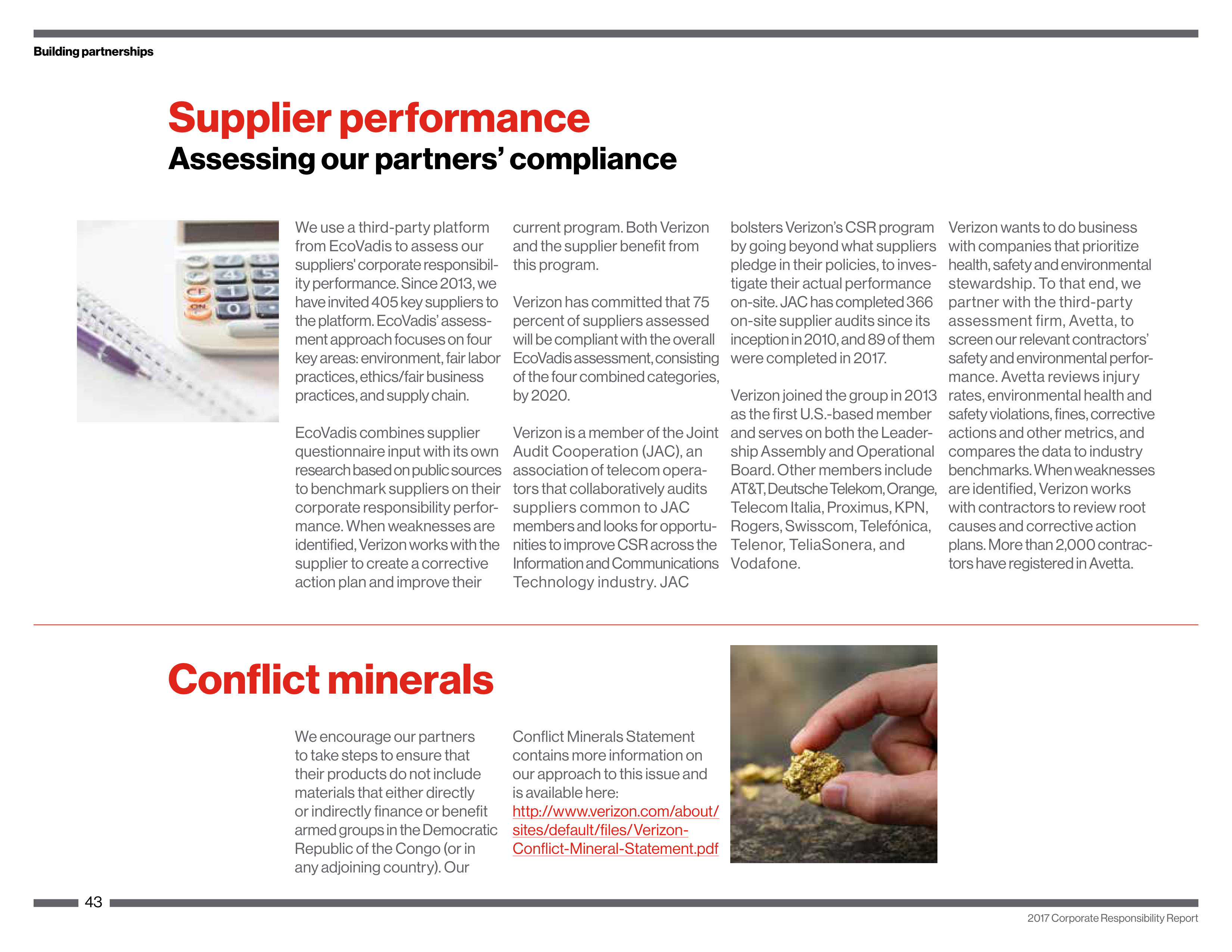 Verizon Corporate Responsibility Magazine — page 43