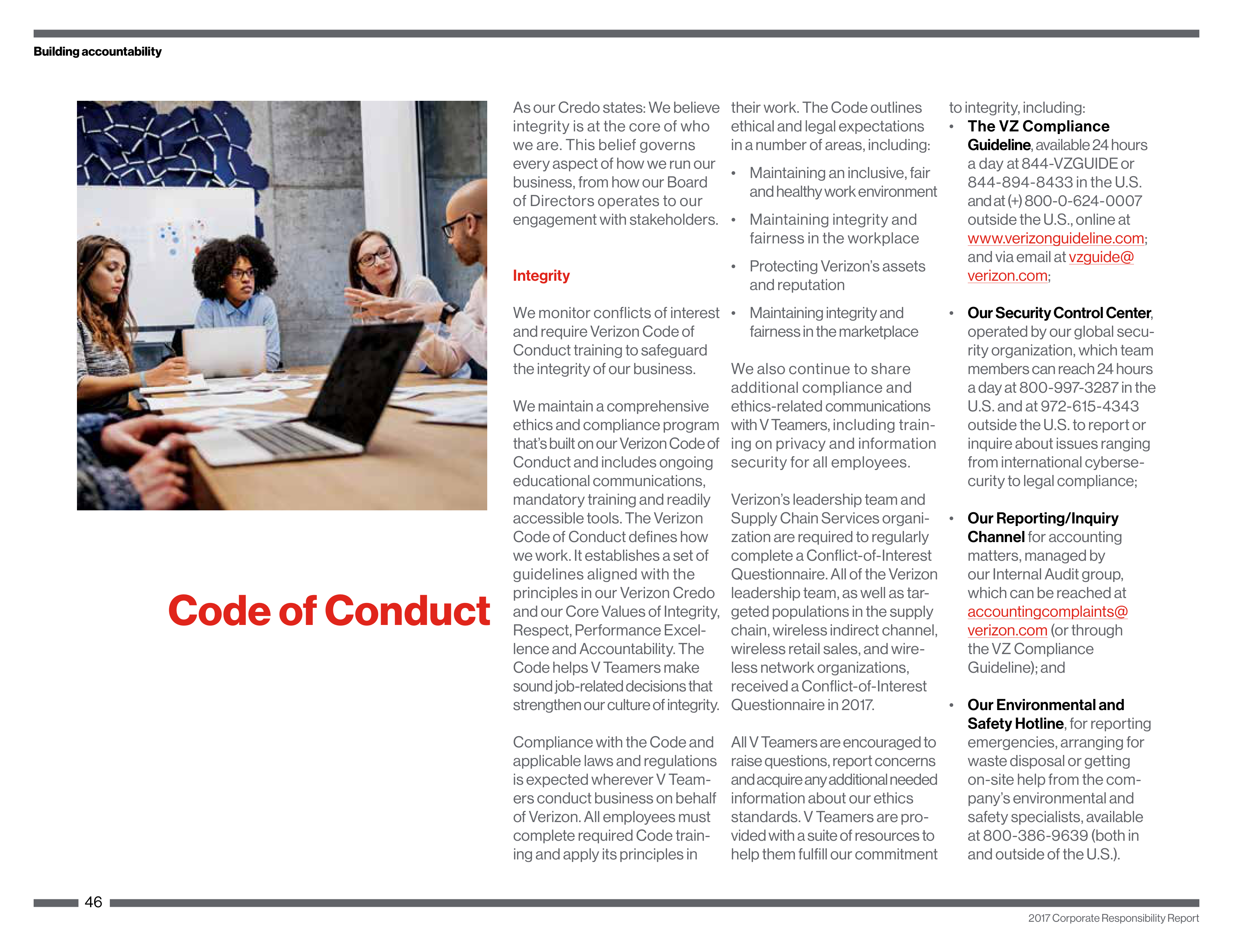 Verizon Corporate Responsibility Magazine — page 46