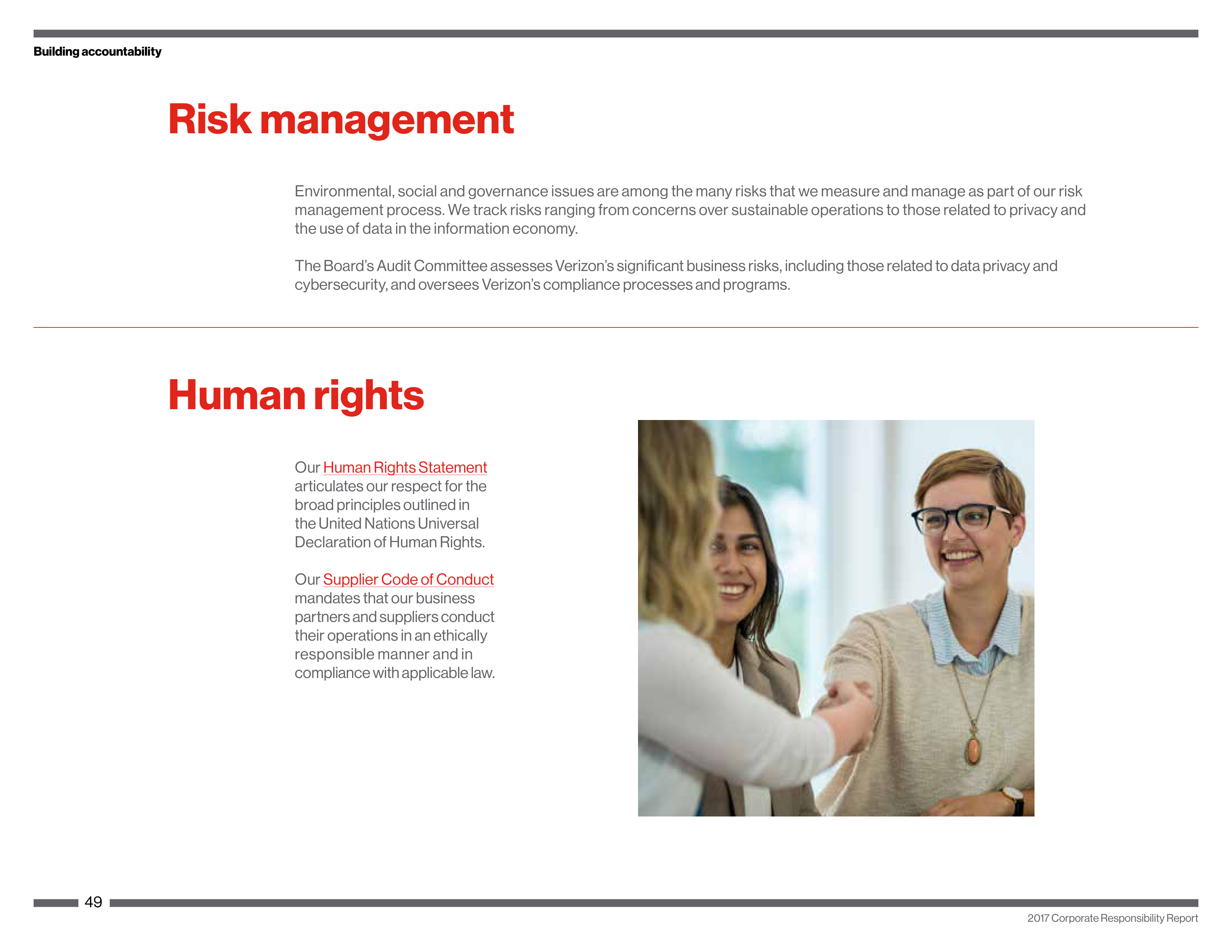 Verizon Corporate Responsibility Magazine — page 49