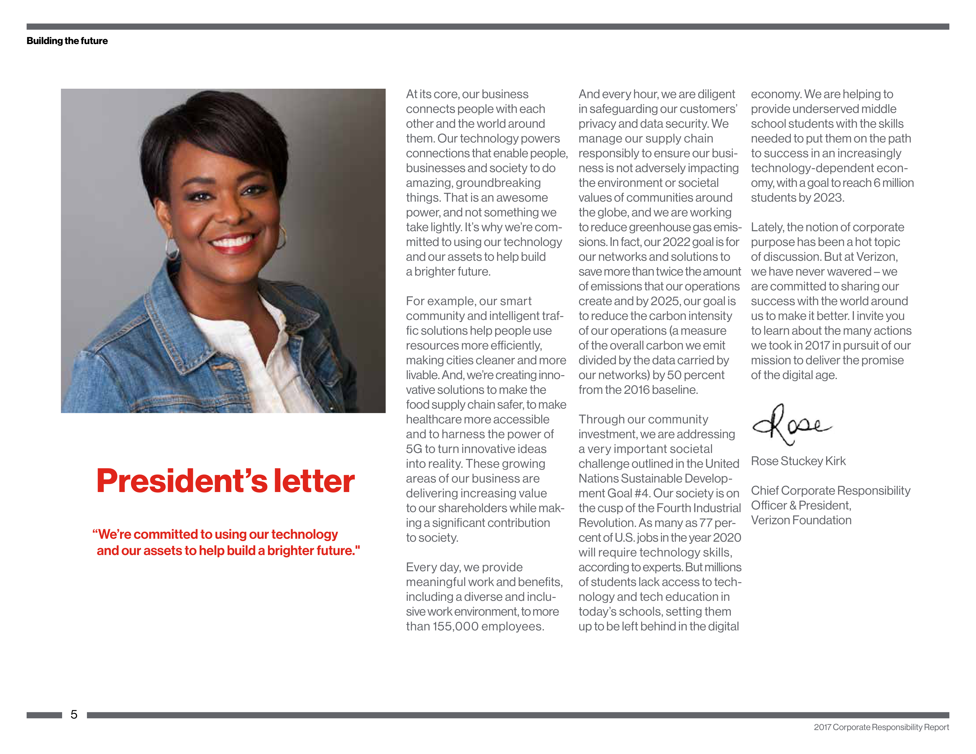 Verizon Corporate Responsibility Magazine — page 5